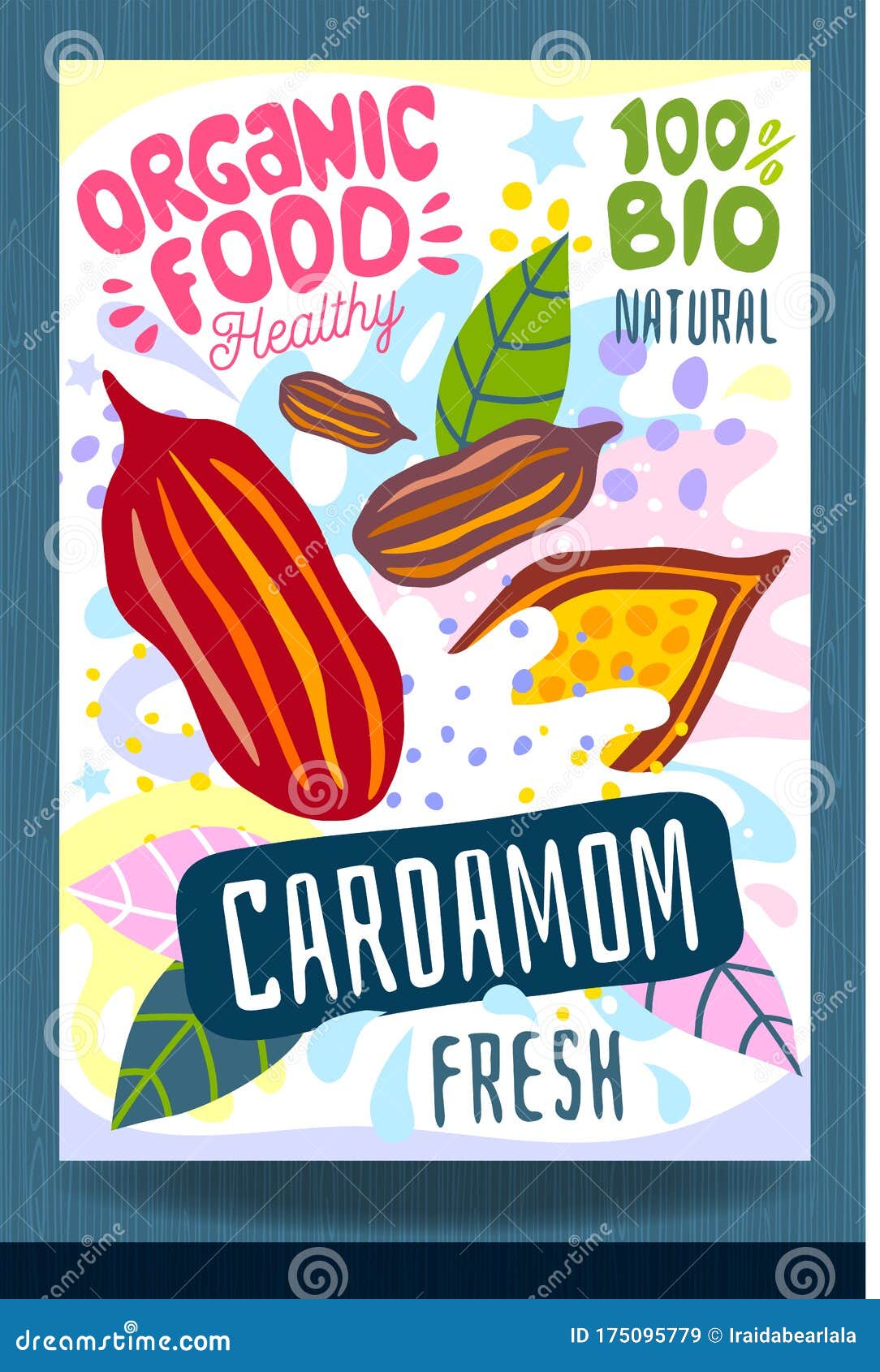 Download Abstract Splash Food Label Template. Colorful Brush Stroke ...