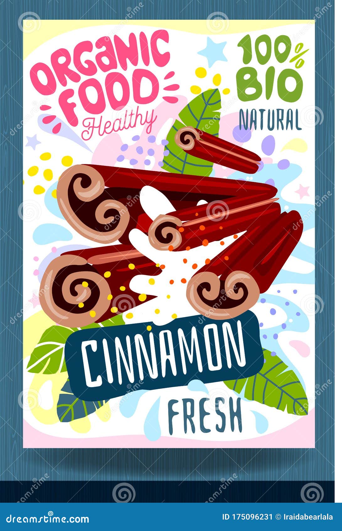Download Abstract Splash Food Label Template. Colorful Brush Stroke. Nuts, Vegetables, Herbs, Spices ...