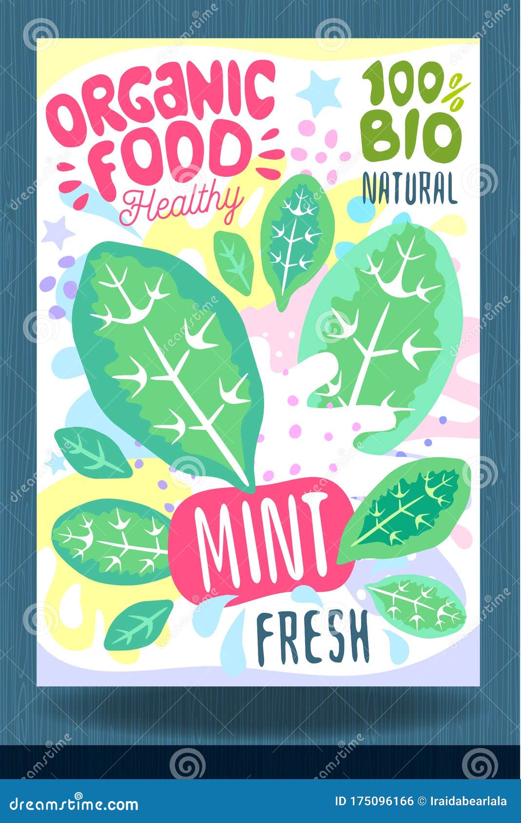 Download Abstract Splash Food Label Template. Colorful Brush Stroke. Vegetables, Fruits, Spices, Package ...