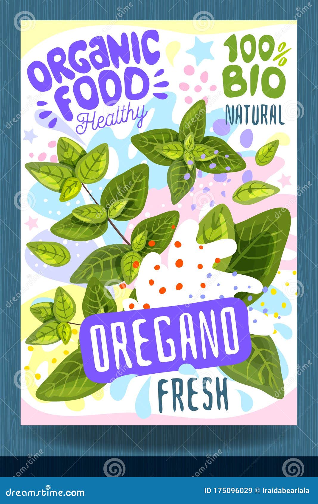 Download Abstract Splash Food Label Template. Colorful Brush Stroke ...