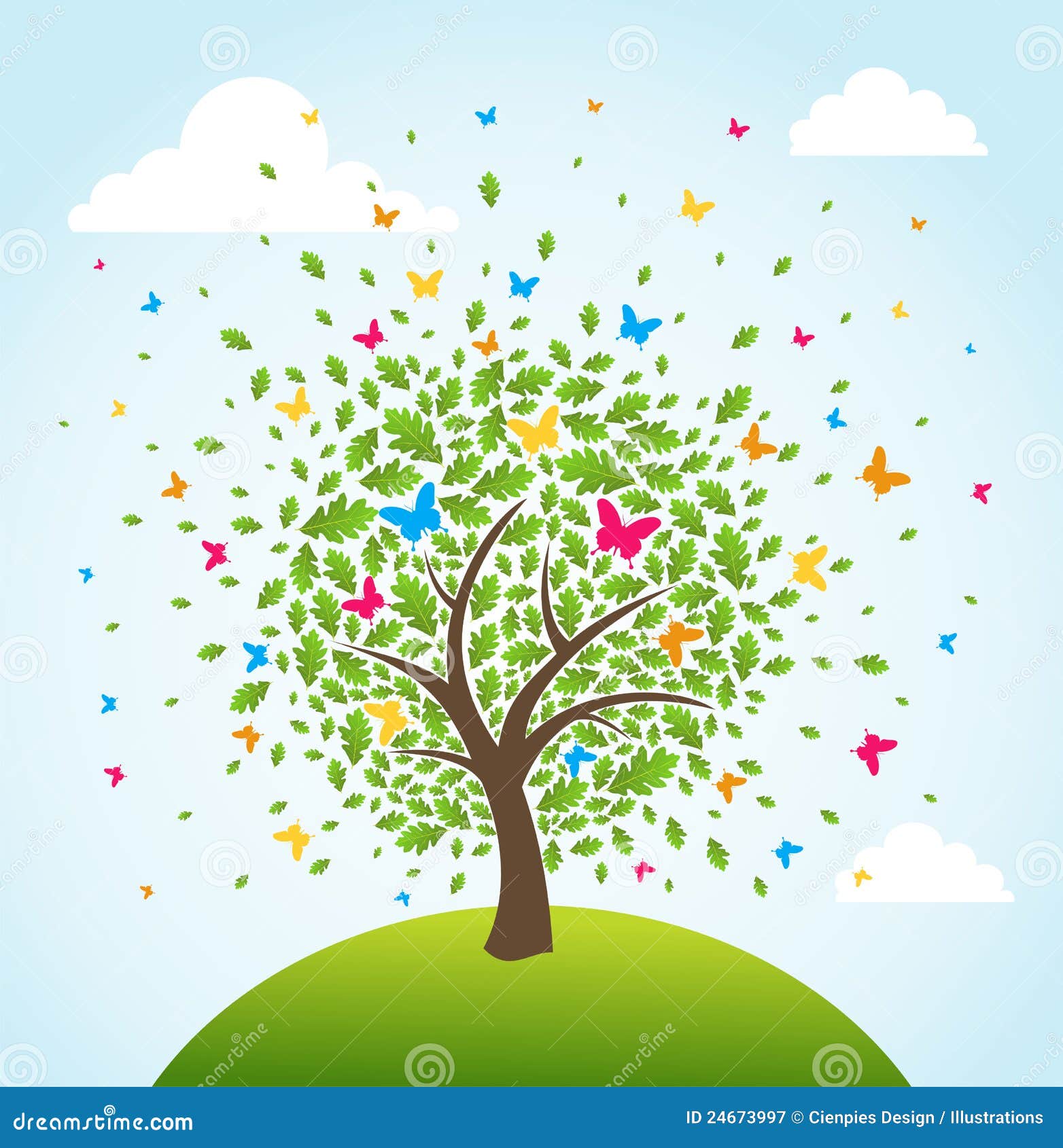 Abstract spring time tree stock vector. Image of environment - 24673997