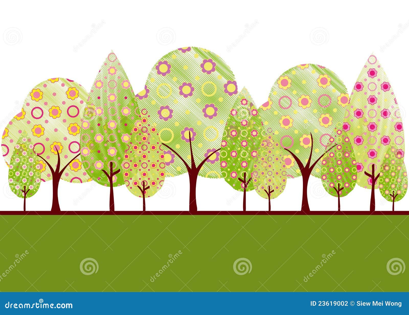 Abstract springtime tree stock vector. Illustration of brown - 23619002