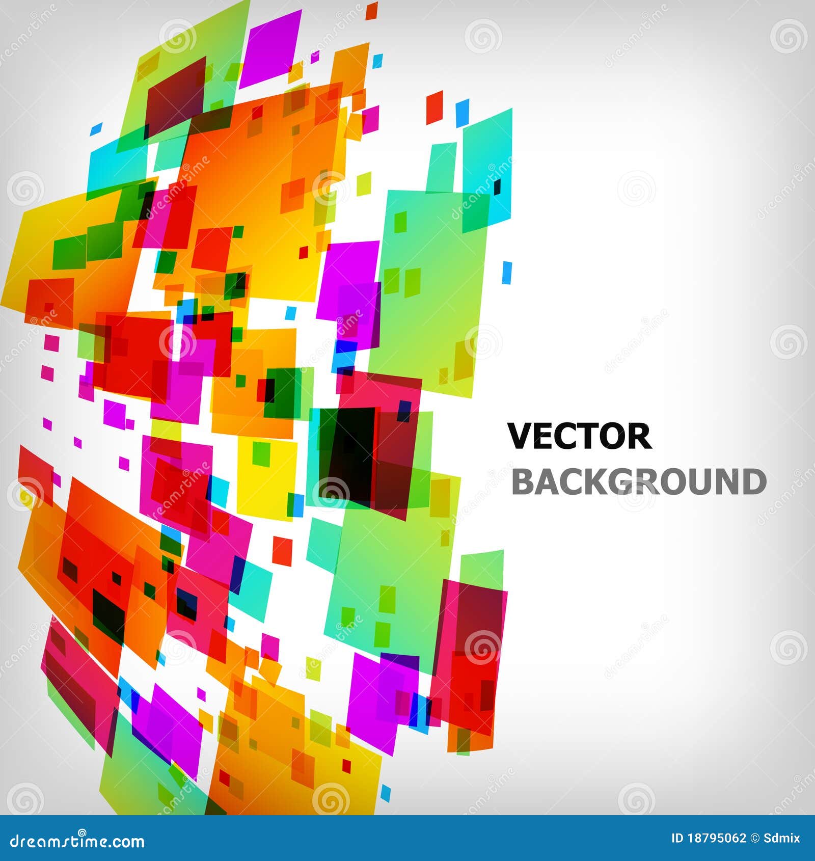 The abstract square colorful background - illustration