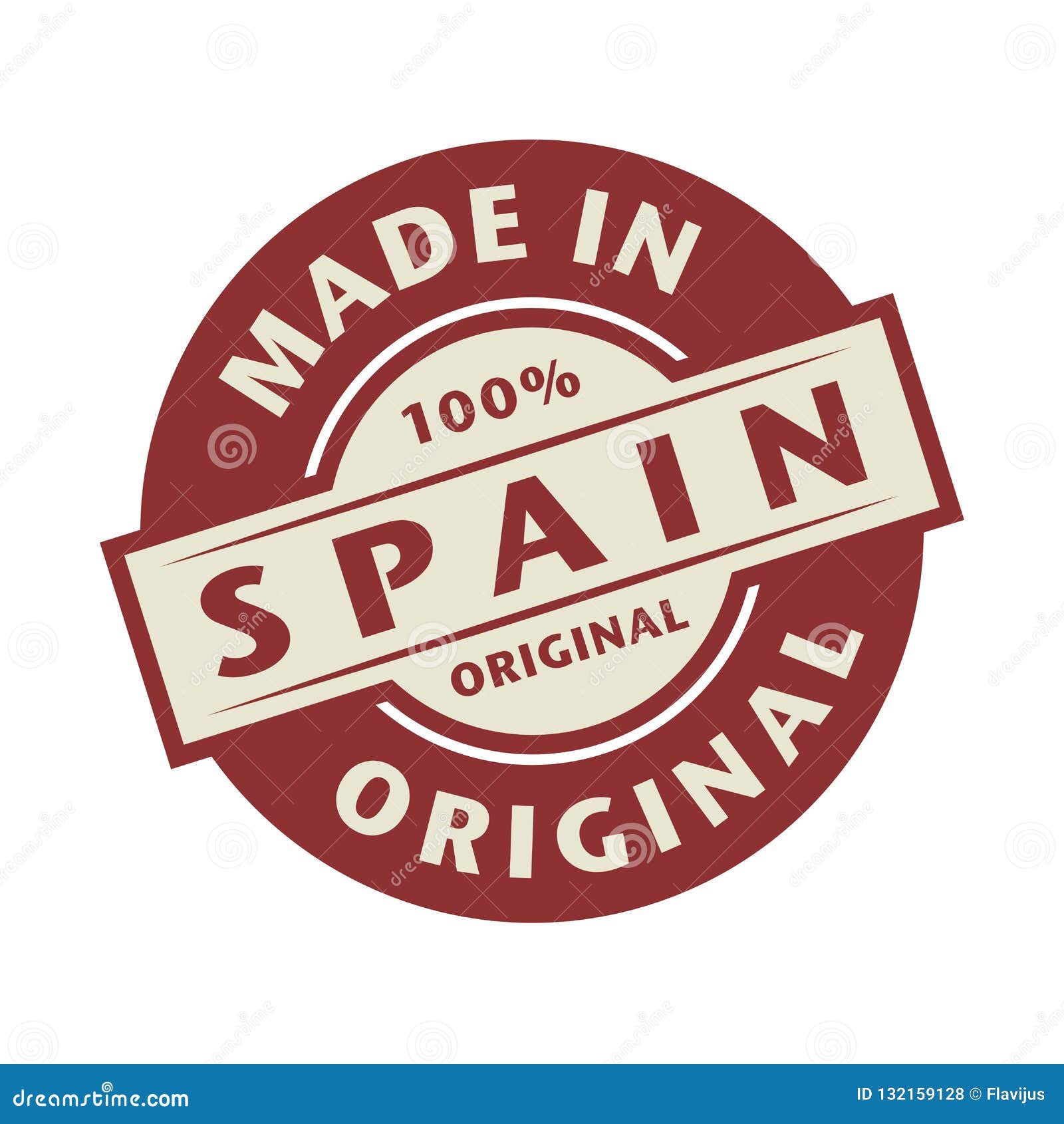 Abstract Stamp with the Text Made in Spain Written Inside Stock Vector ...