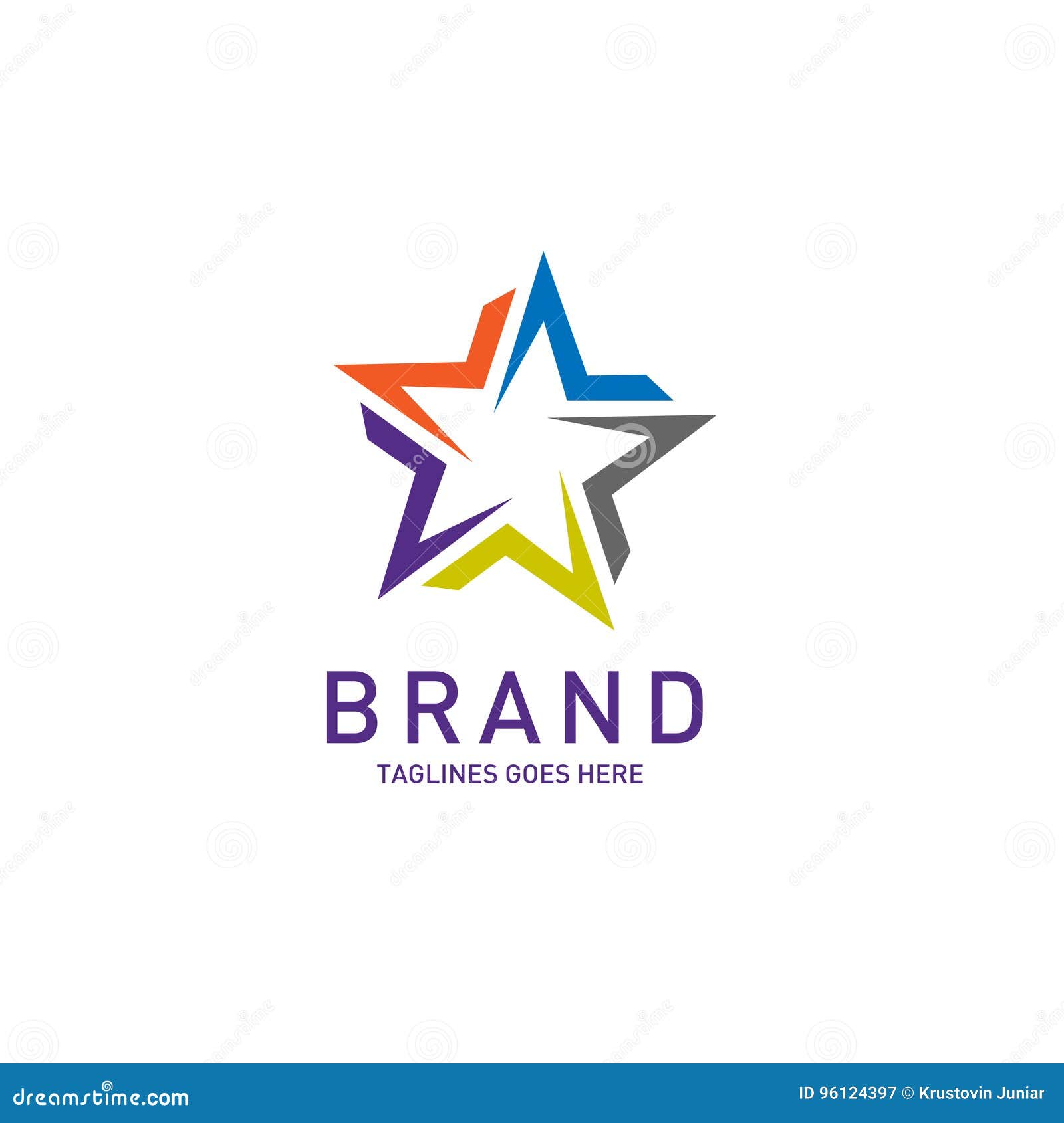 Abstract star logo vector stock vector. Illustration of company - 96124397