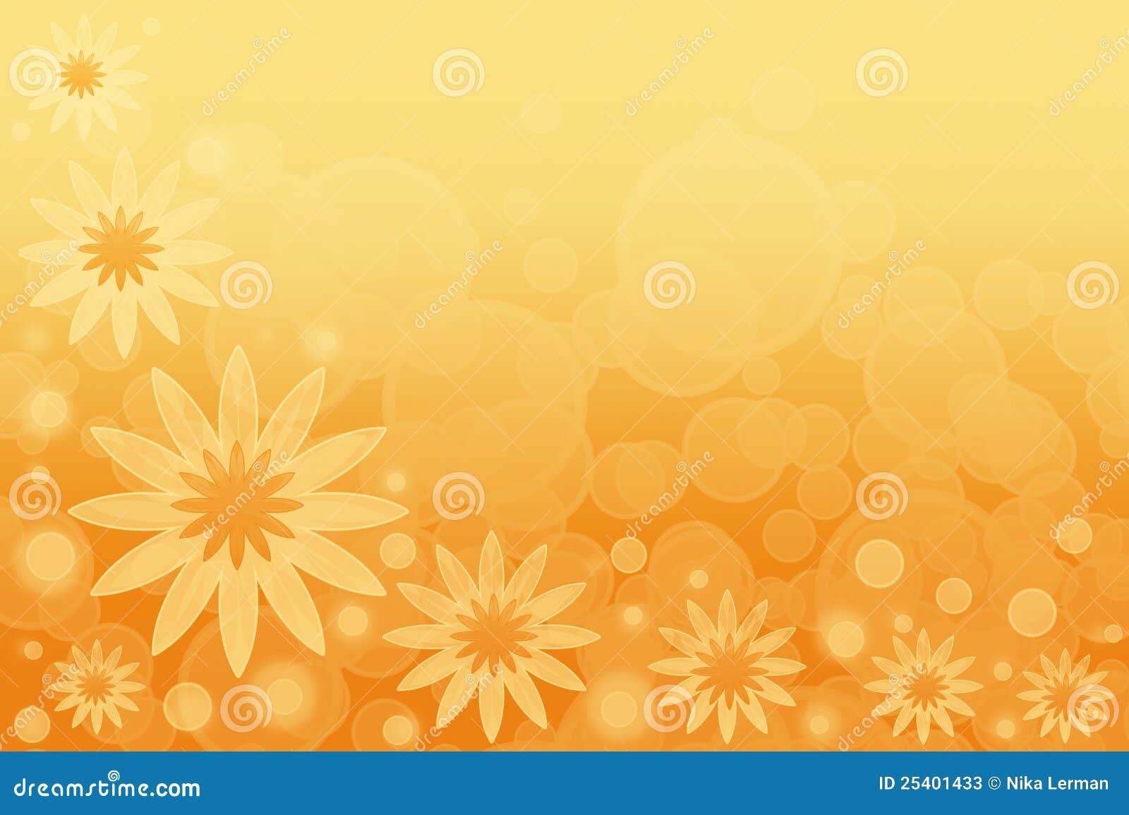 An Abstract Summer Background with Yellow Flowers Stock Illustration -  Illustration of design, summer: 25401433