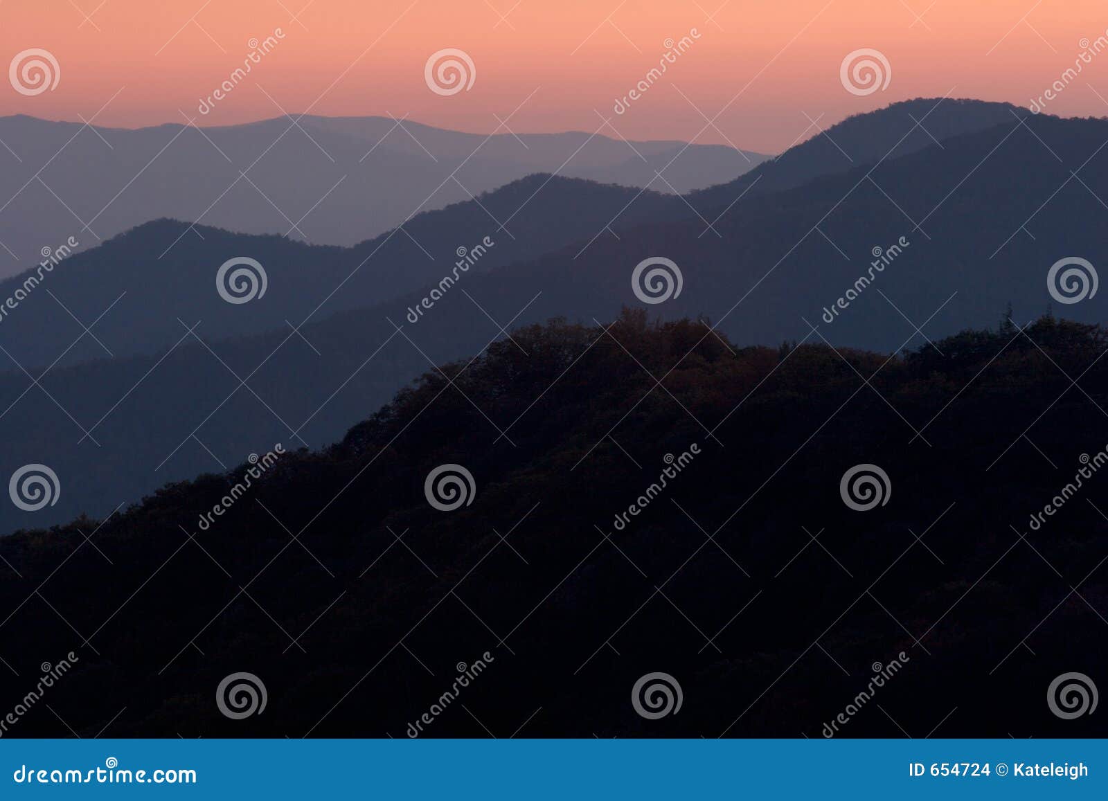 Abstract Sunset And Mountains