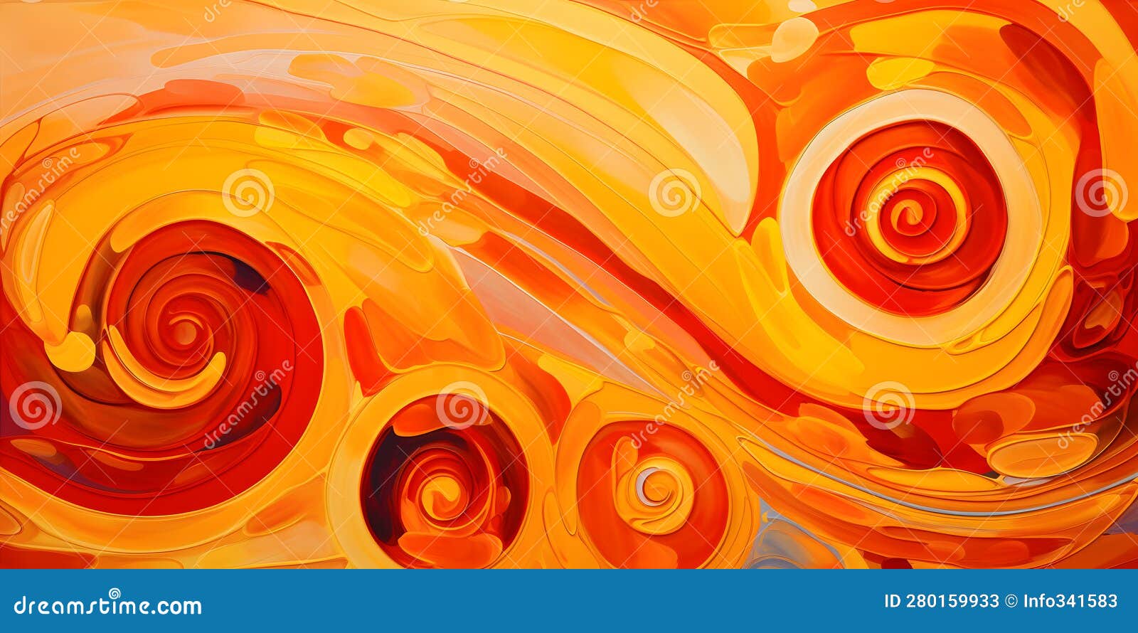 An Abstract Swirl of Oranges and Yellows Generative AI Stock