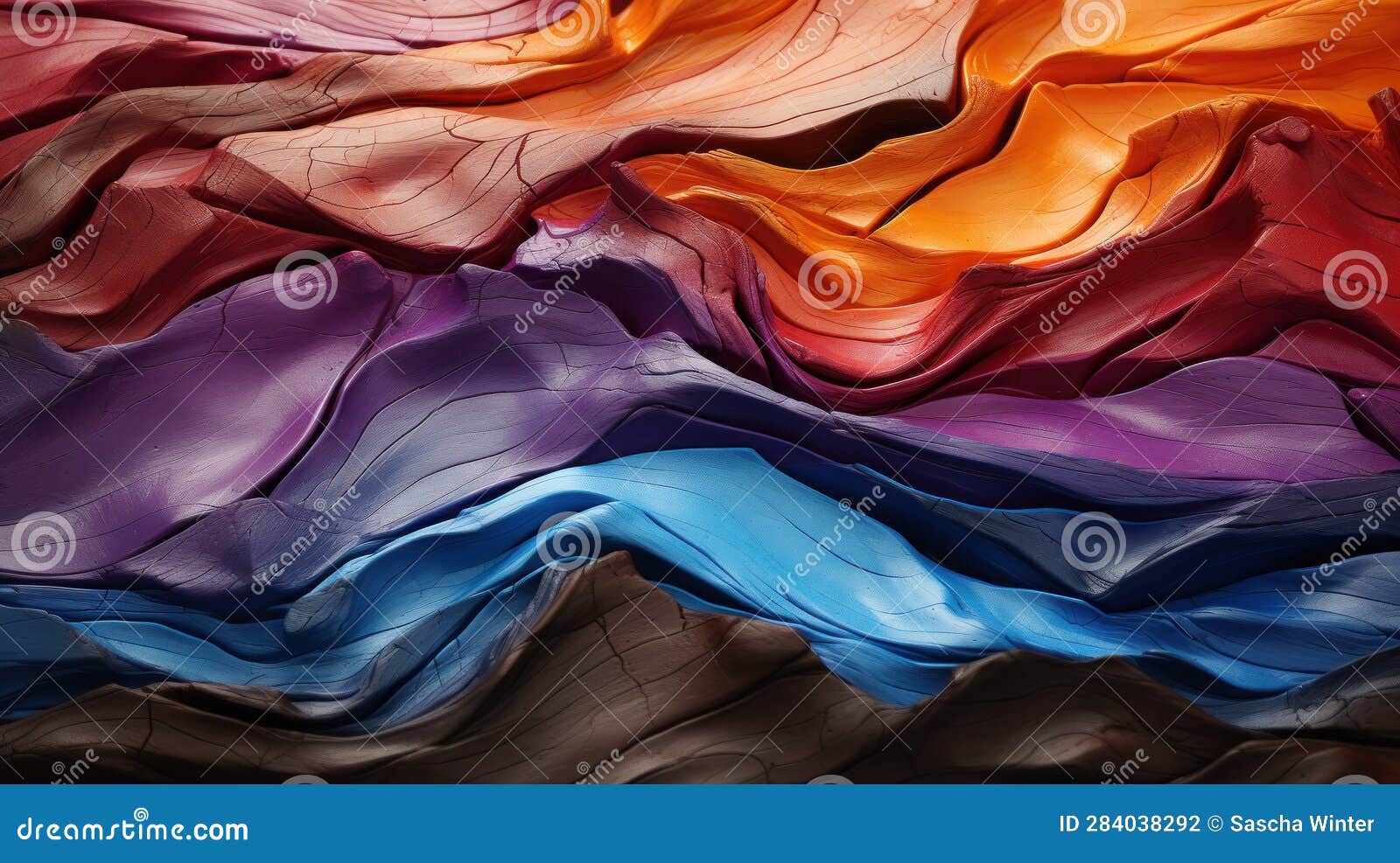 Abstract Symphony: Exploring Colorful Wood Grain with Subtle Details Stock Illustration 