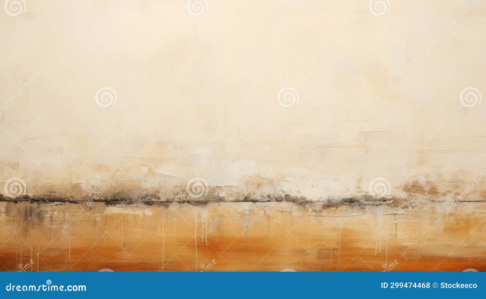 abstract tan and beige painting by m av: atmospheric landscapes with rustic texture