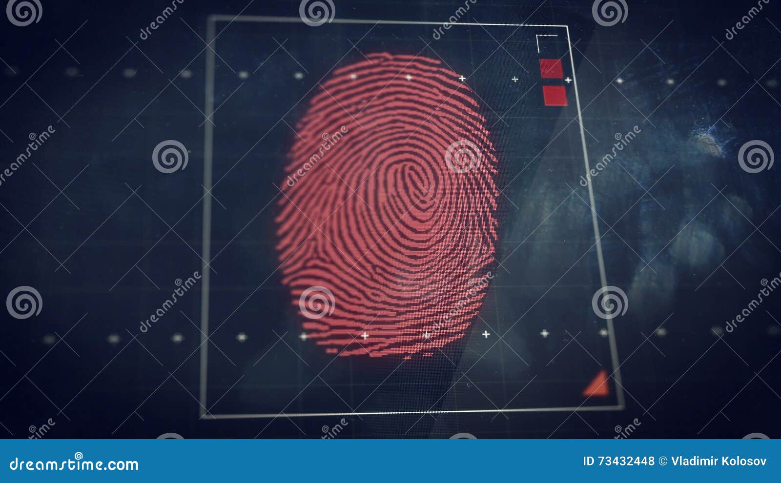 abstract technology background security system concept fingerprint scanning d rendering 73432448