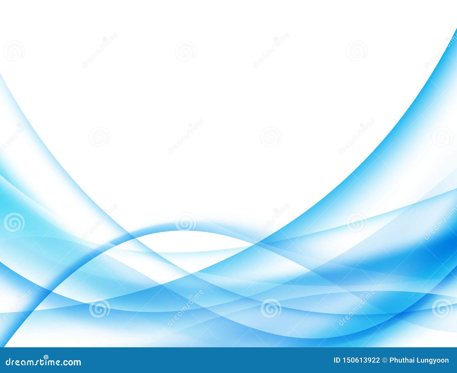 Abstract Blue and White Wave Background Stock Illustration - Illustration  of composition, business: 150613922