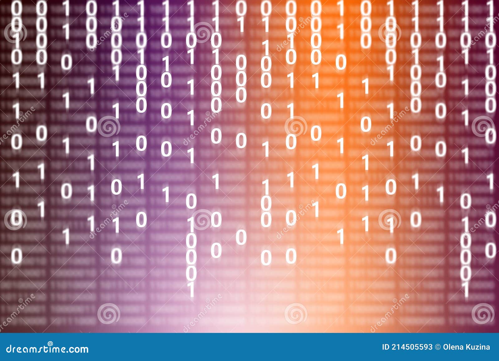 Abstract Technology Binary Code Background.Digital Binary Data and