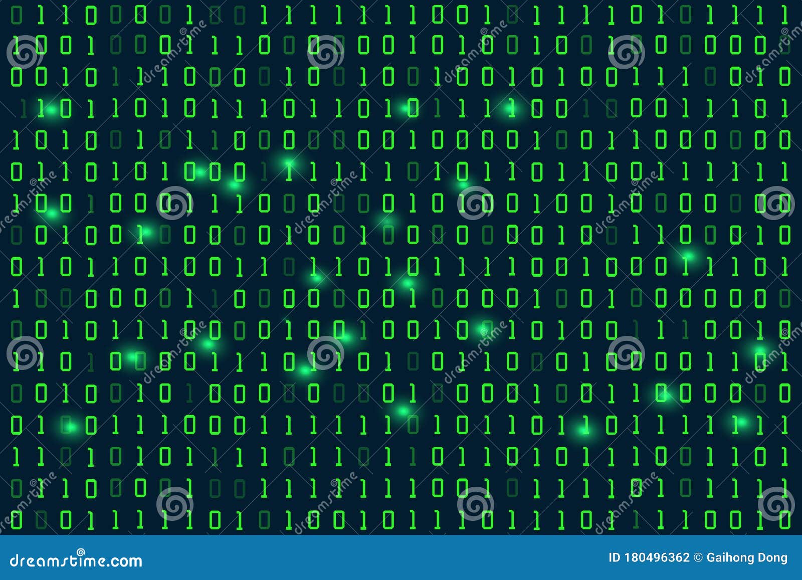 Abstract Technology Binary Code Background.Digital Binary Data and