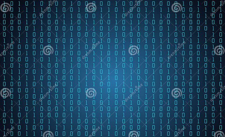 Abstract Technology Binary Code Background.Digital Binary Data and ...