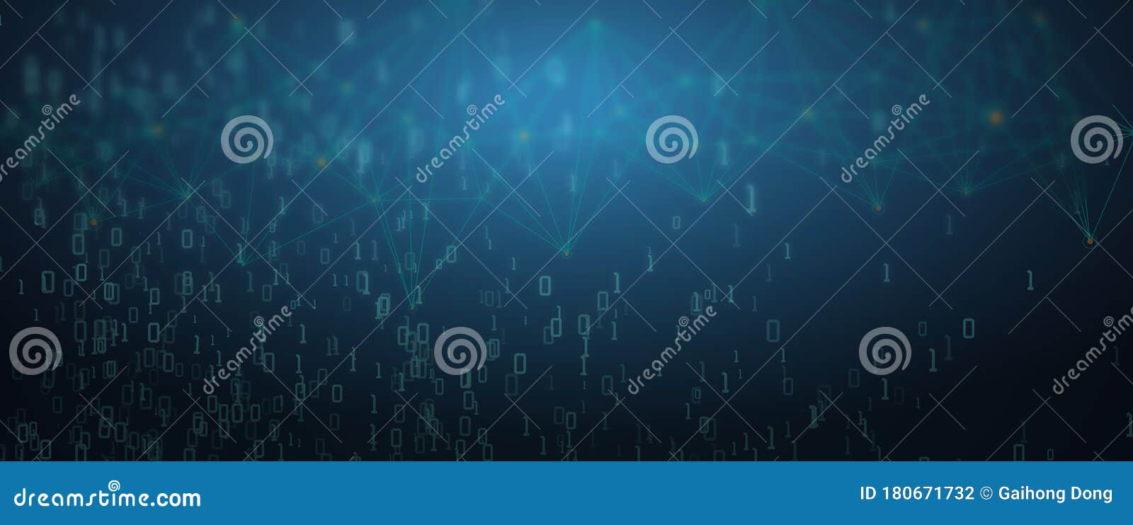 Abstract Technology Binary Code Background.Digital Binary Data and ...