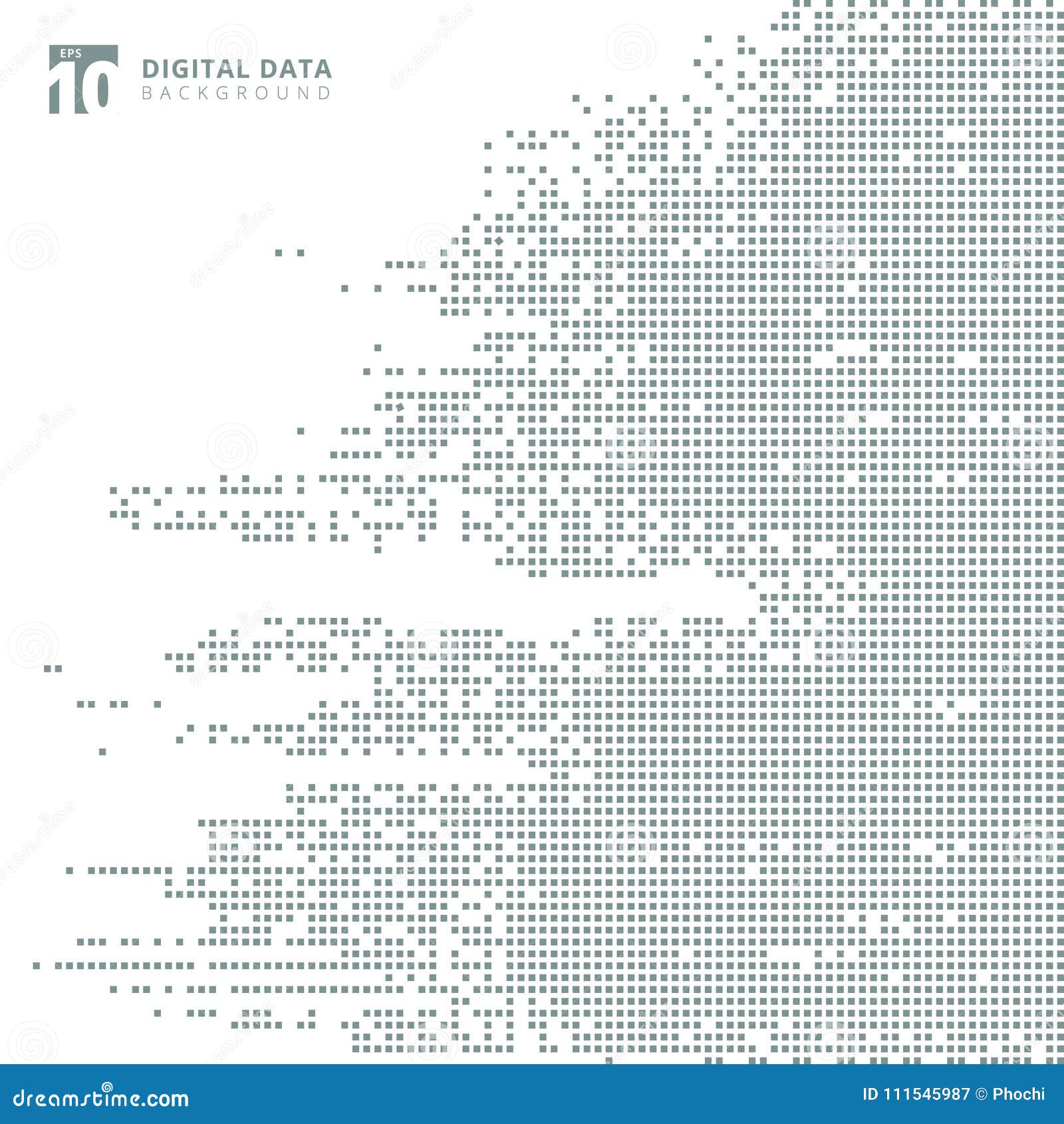 abstract technology digital data square gray pattern pixel background.