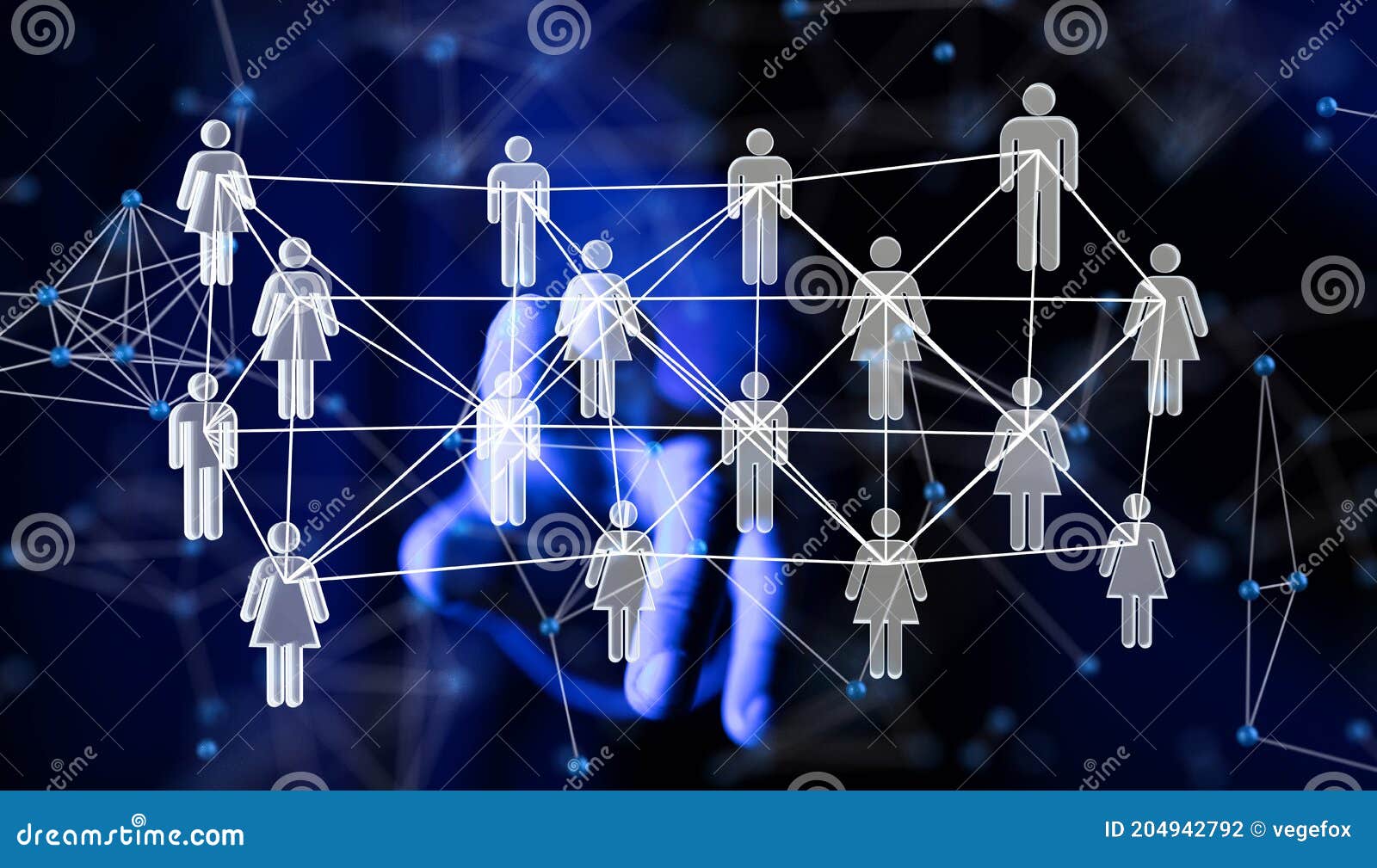 Abstract Technology Group and Network Stock Photo Image of graph
