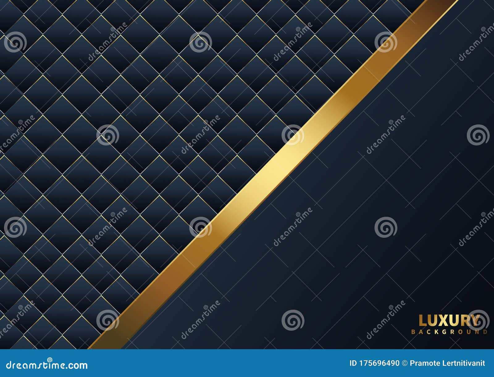 Abstract Template Dark Blue Luxury Premium Background with Gold ...