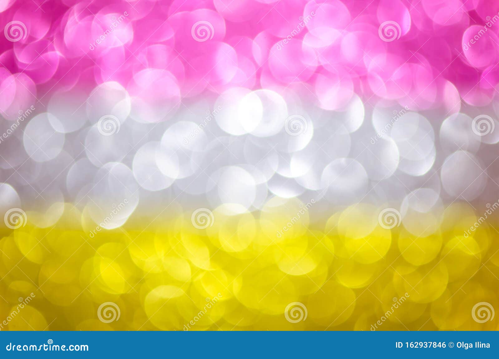 Abstract Three Color Texture Glitter Lights Background. Pink, Silver,  Yellow. De-focused. Stock Photo - Image of effect, fantasy: 162937846