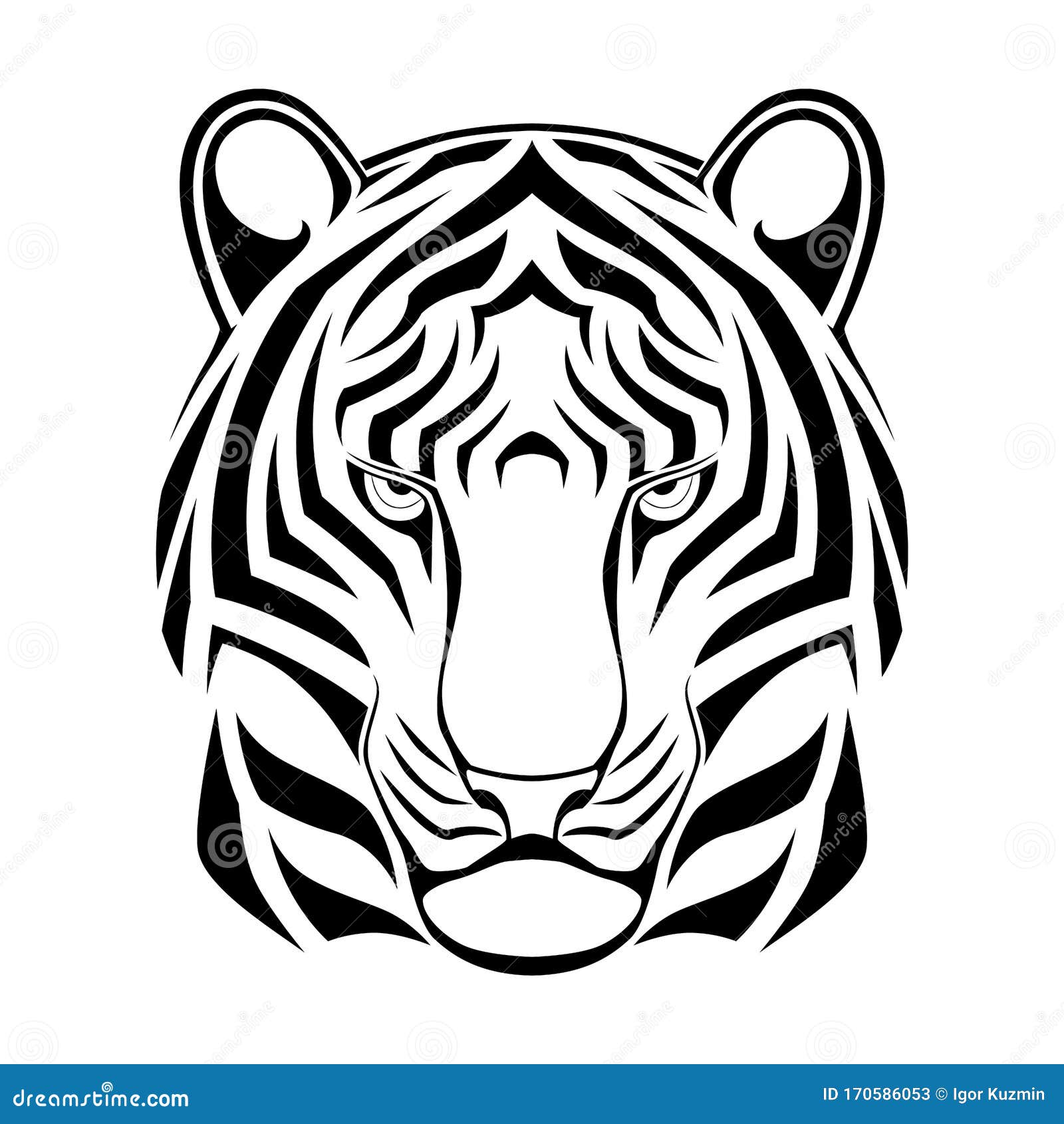 Abstract Tiger stock vector. Illustration of aggressive - 170586053