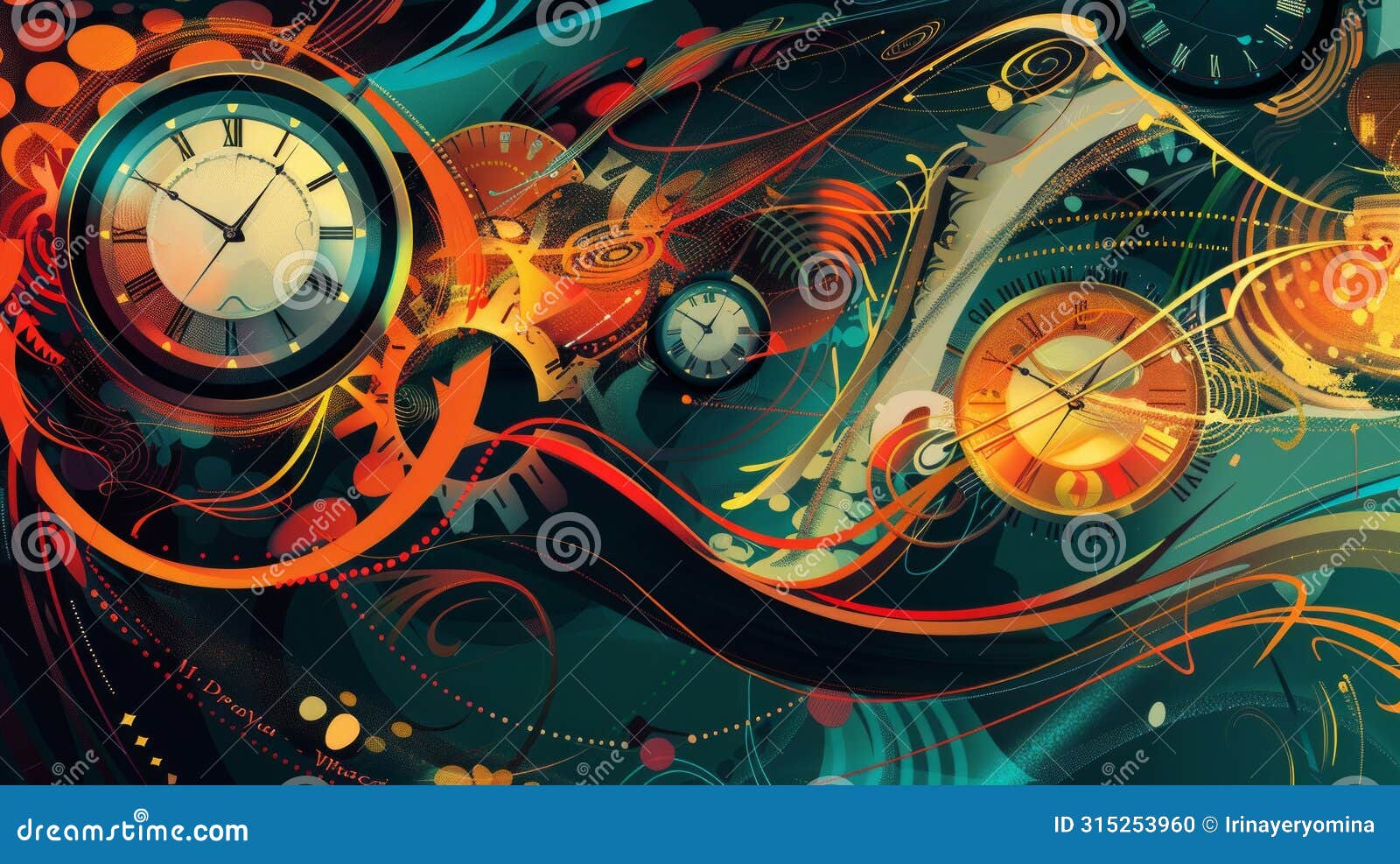 abstract time slip with clocks and temporal waves