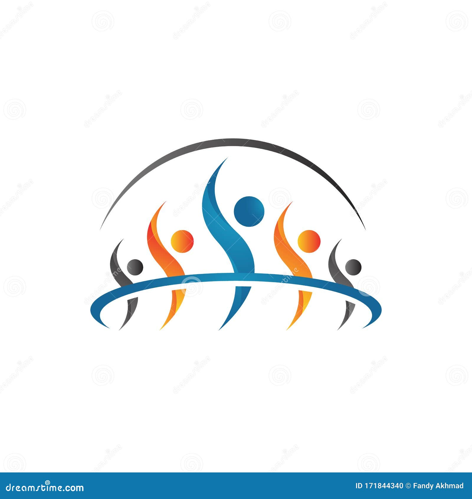 Abstract Together Unity People Community Logo Design Vector Stock ...