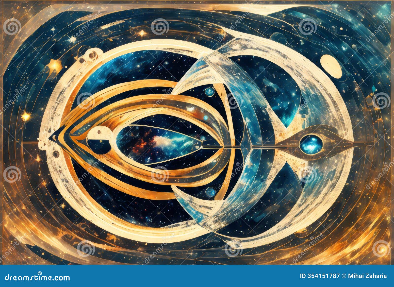 abstract topaz  with celestial s and vibrant hues