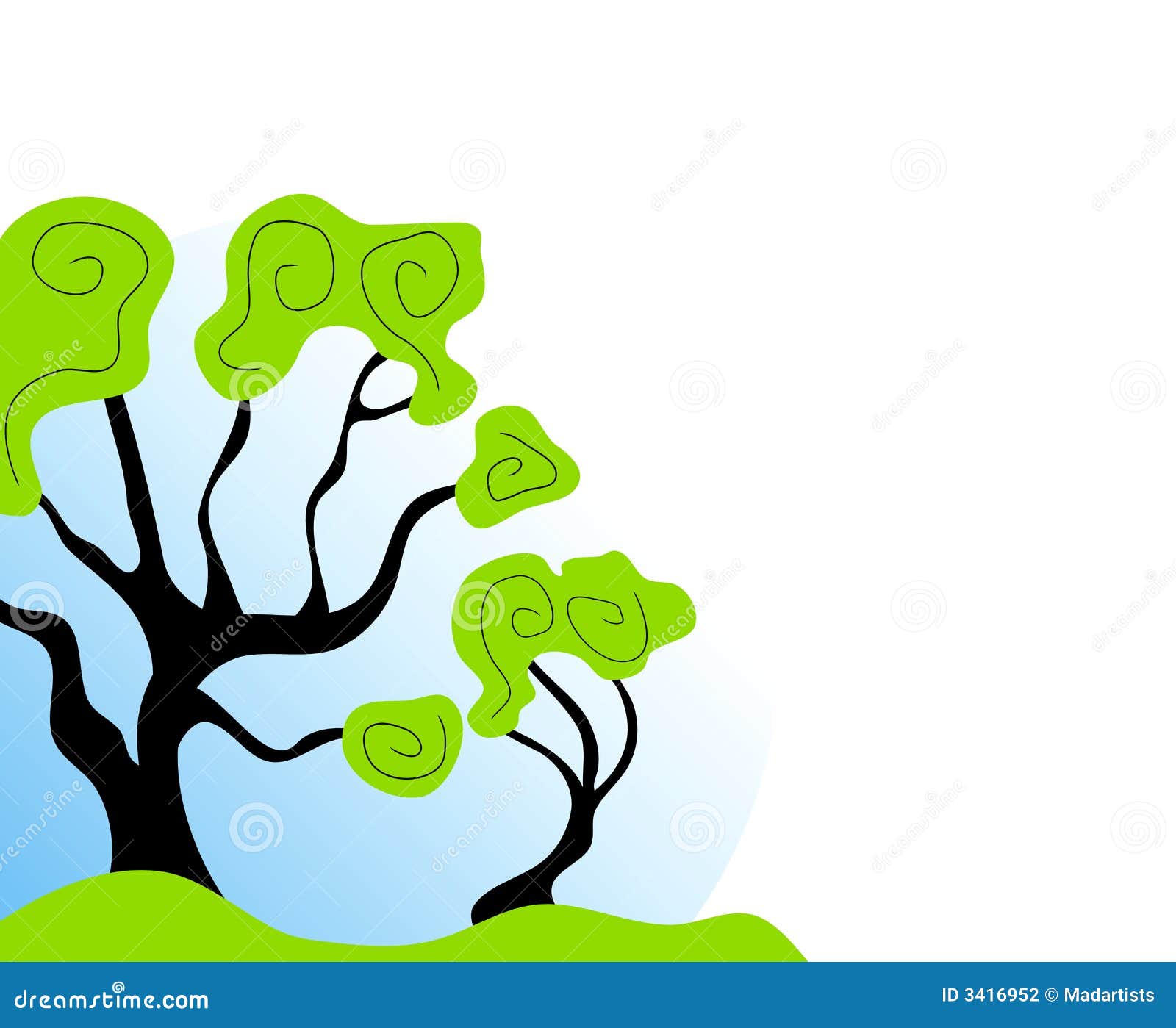 Abstract Tree Clip Art stock illustration. Illustration of unique 3416952