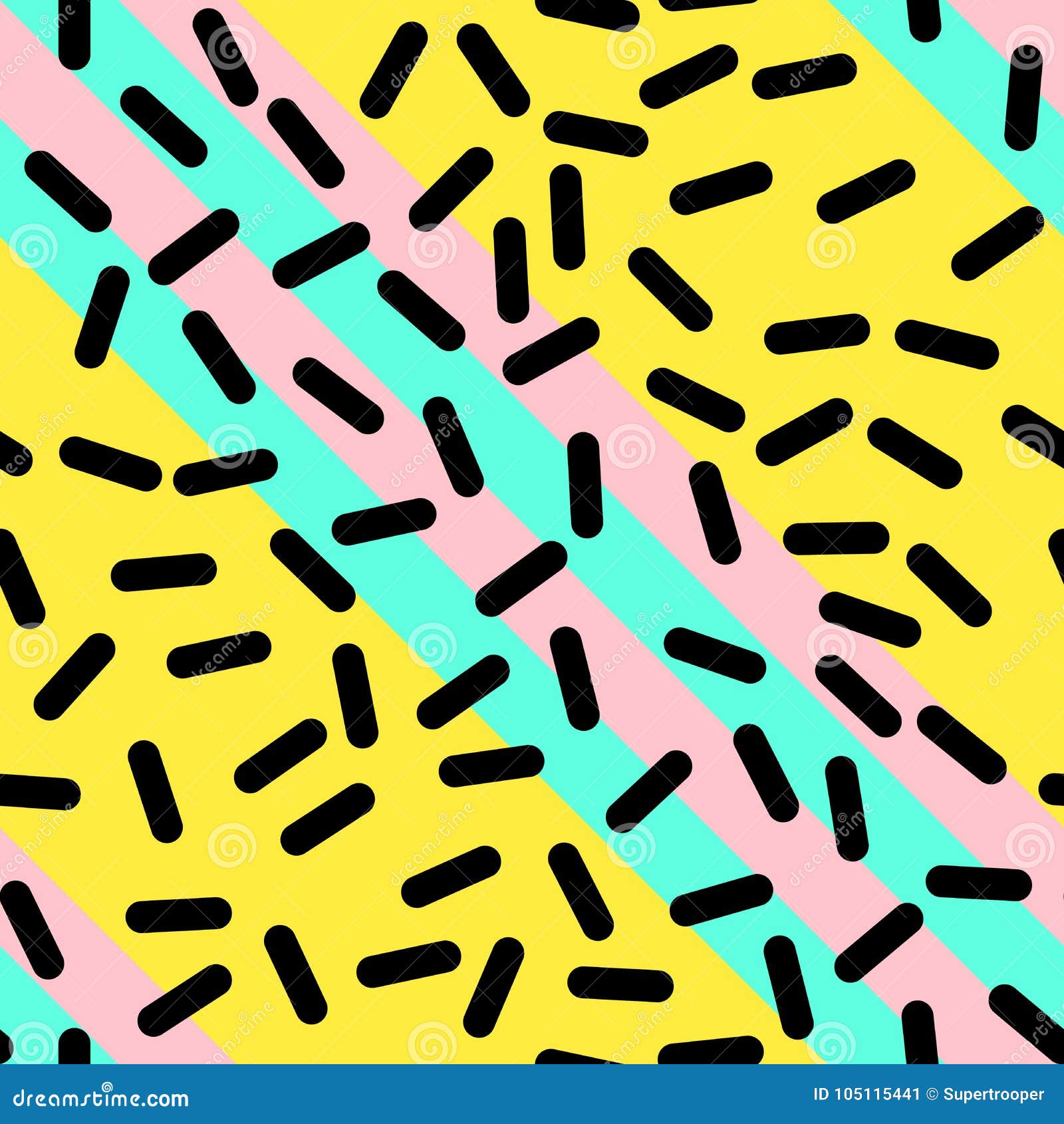 retro seamless pattern in memphis style 