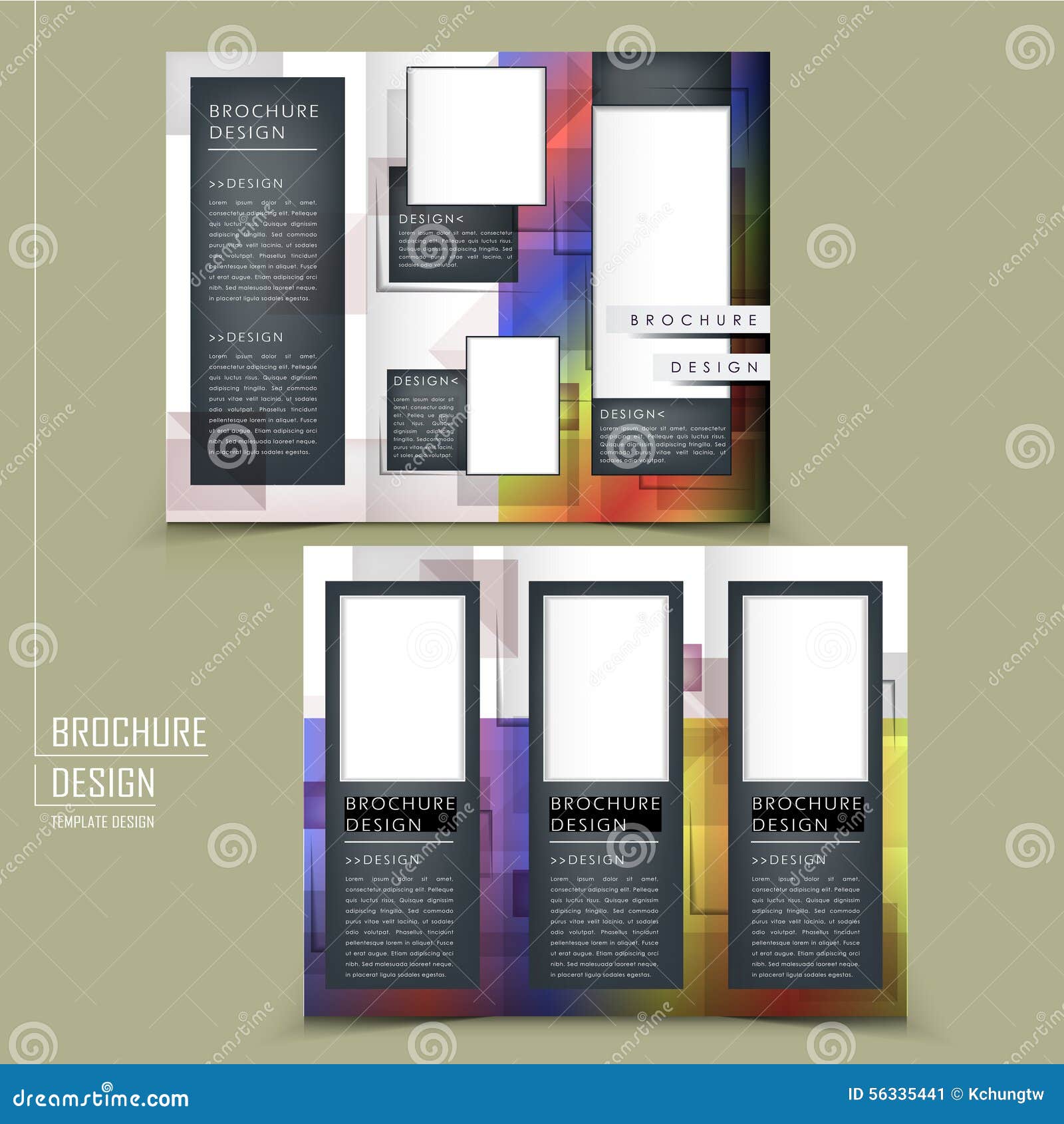 abstract tri-fold brochure 