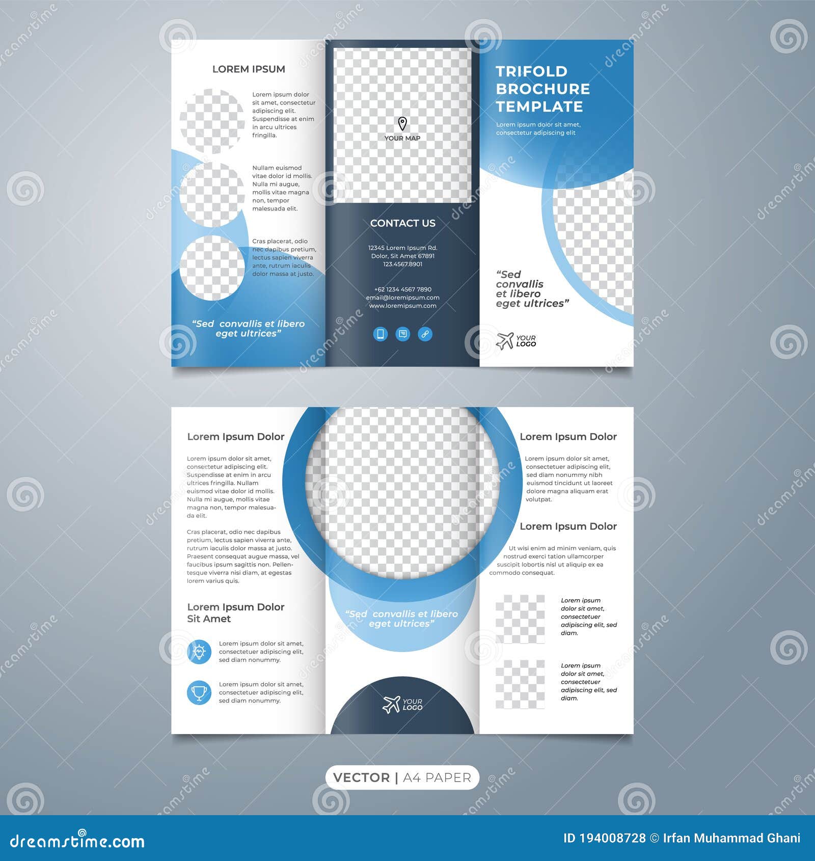 Abstract Tri Fold Brochure Template Vector with A22 Paper Size Intended For 3 Fold Brochure Template Free Download Abstract Tri Fold Brochure Template Vector with A22 Paper Size Intended For 3 Fold Brochure Template Free Download