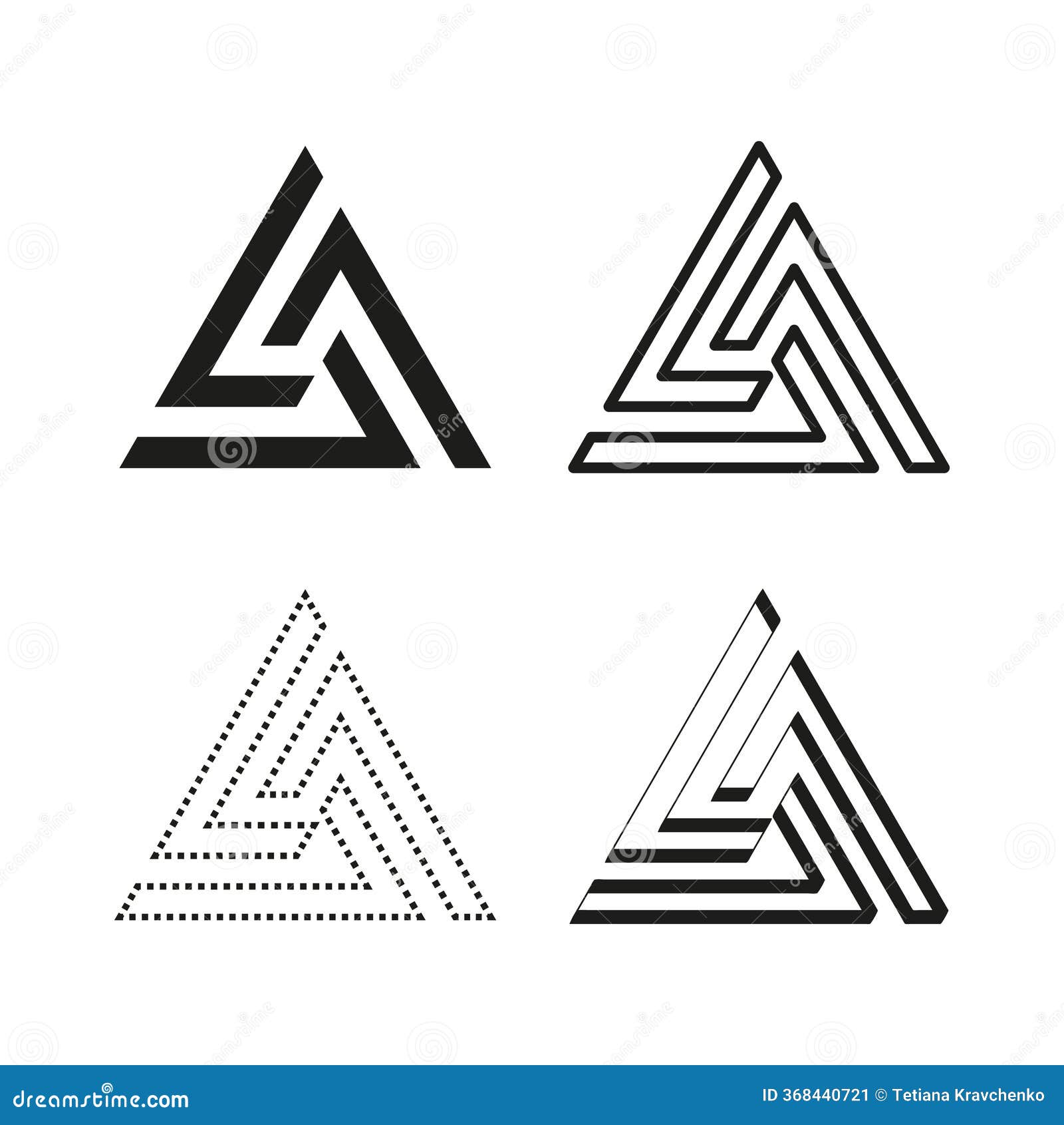 Abstract Triangle Logo. Geometric Maze Pattern. Vector Modern Symbol. Black  Minimal Shape Stock Vector - Illustration of business, labyrinth: 368440721, image size:1600x1690