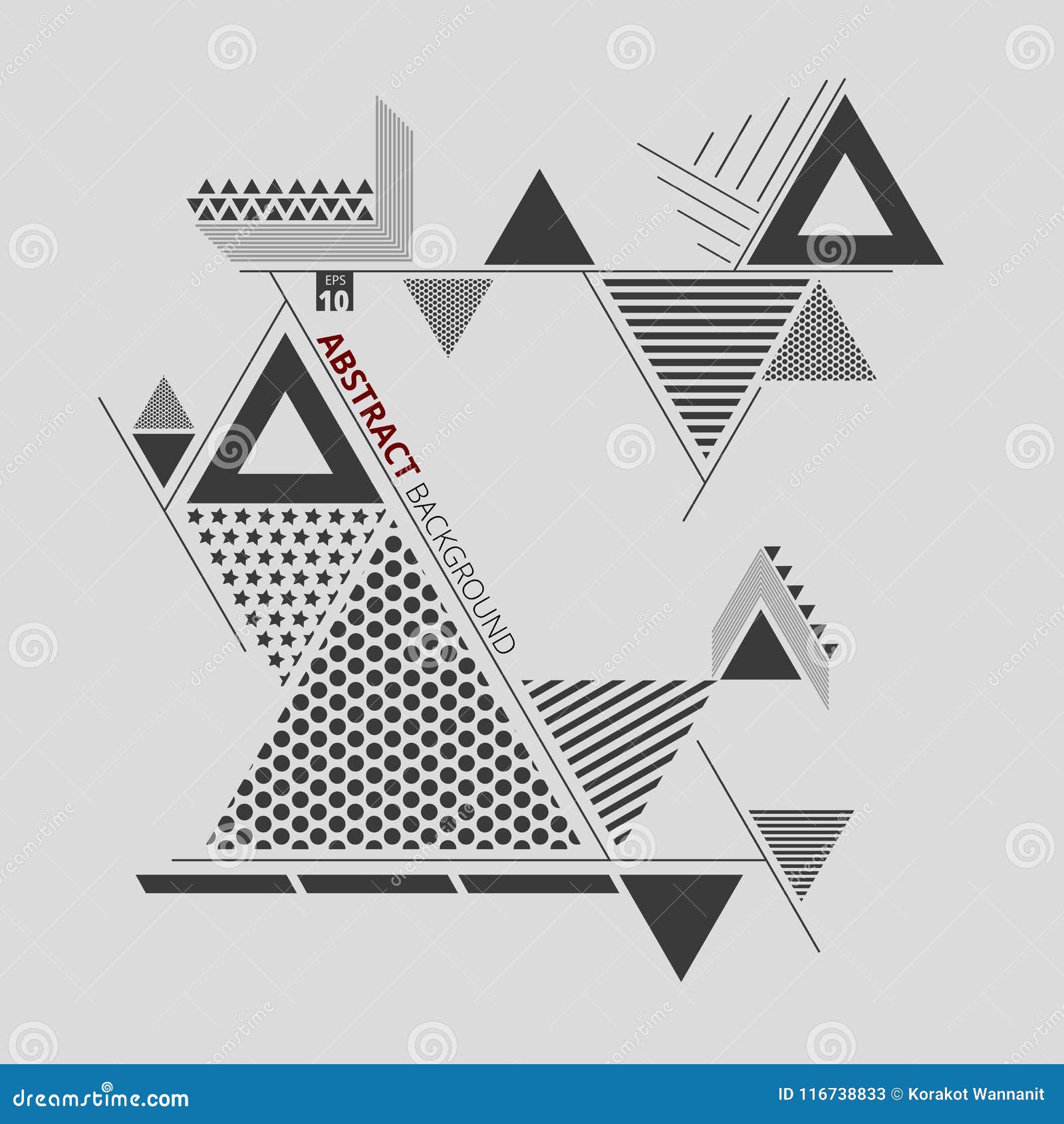 Abstract Of Triangle Shapes In Various Combination