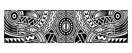 Abstract Tribal Art Tattoo Sleeve in Polynesian Style Stock Vector ...