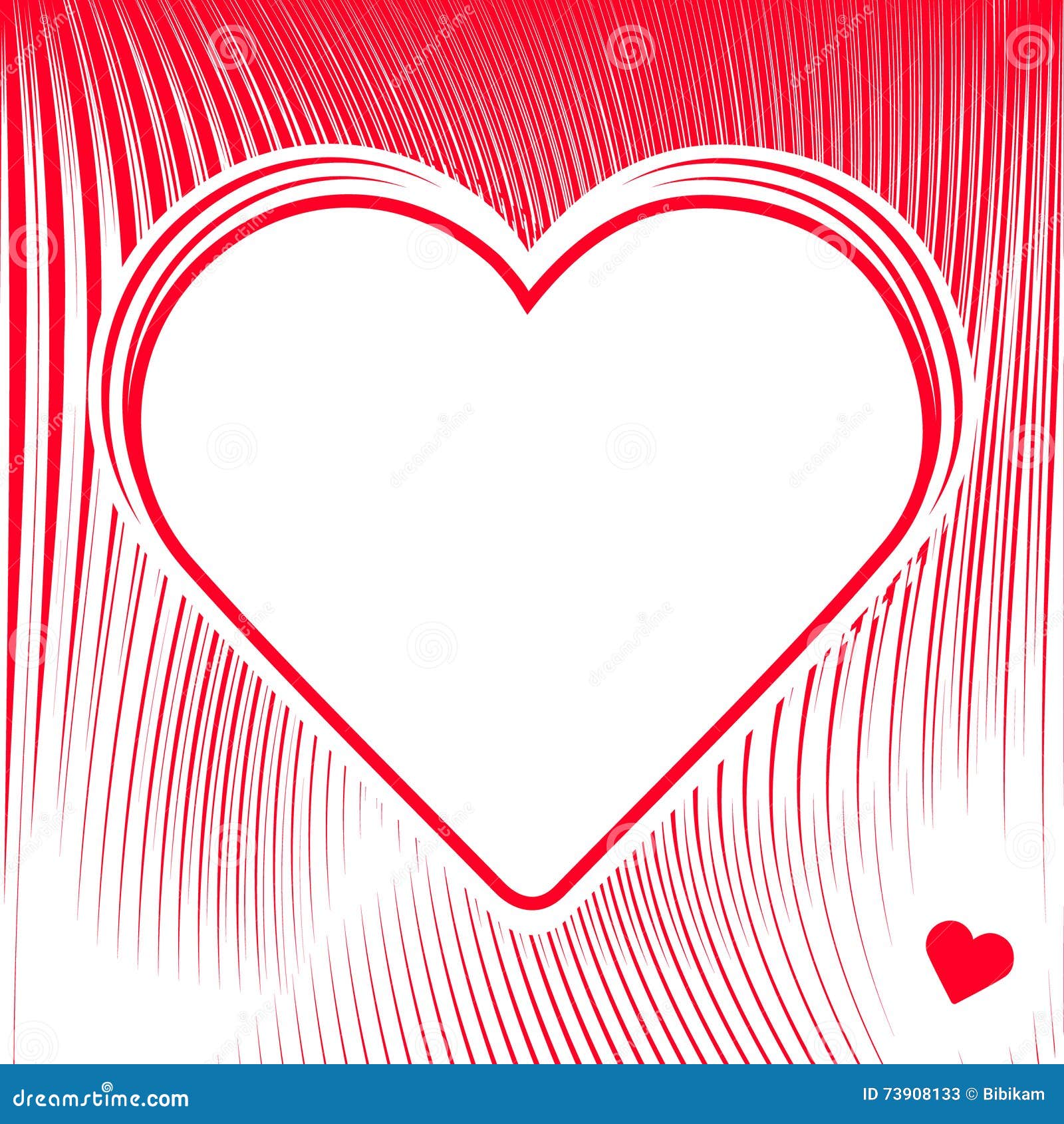 Abstract triple red heart background. Abstract triple heart background waves lines, Vector illustration