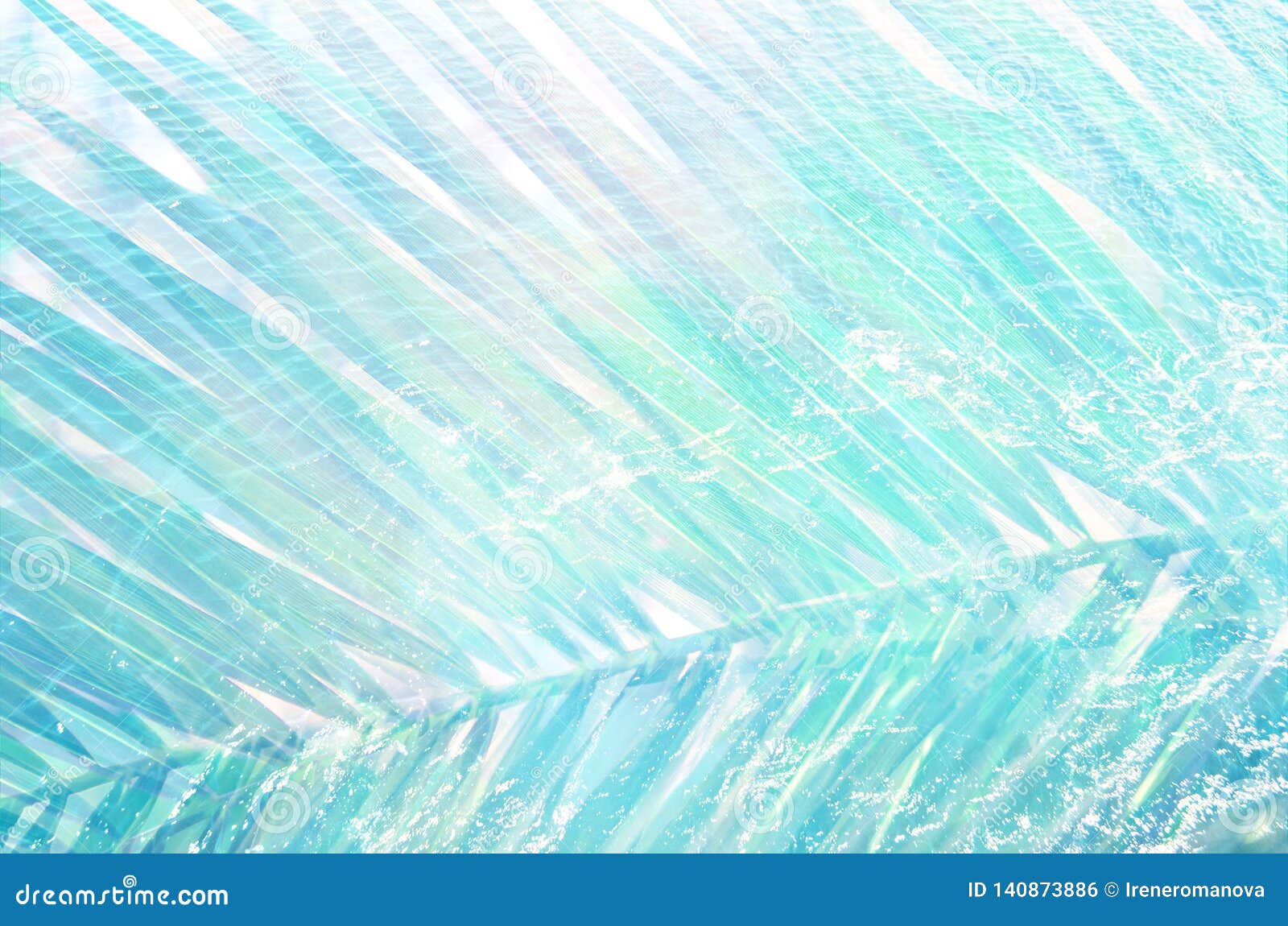 abstract tropical leaves pattern and sea water. art stylization