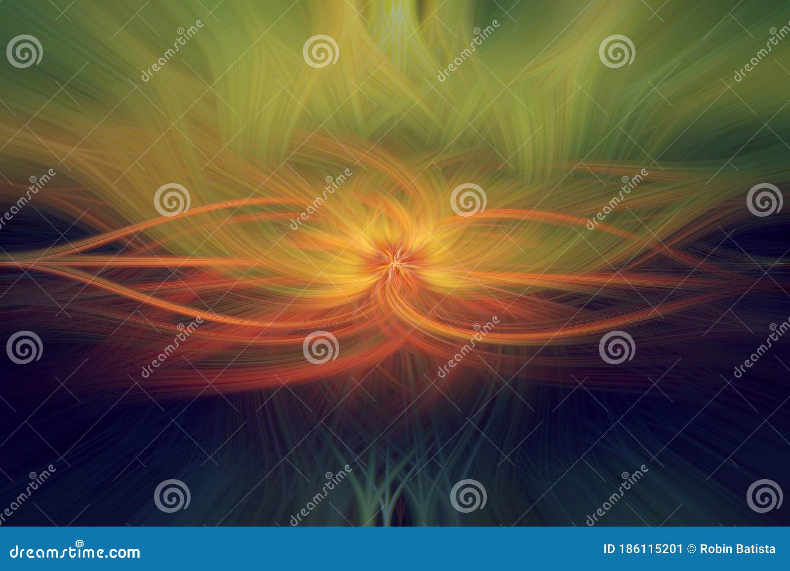 abstract twisted light fibers effect