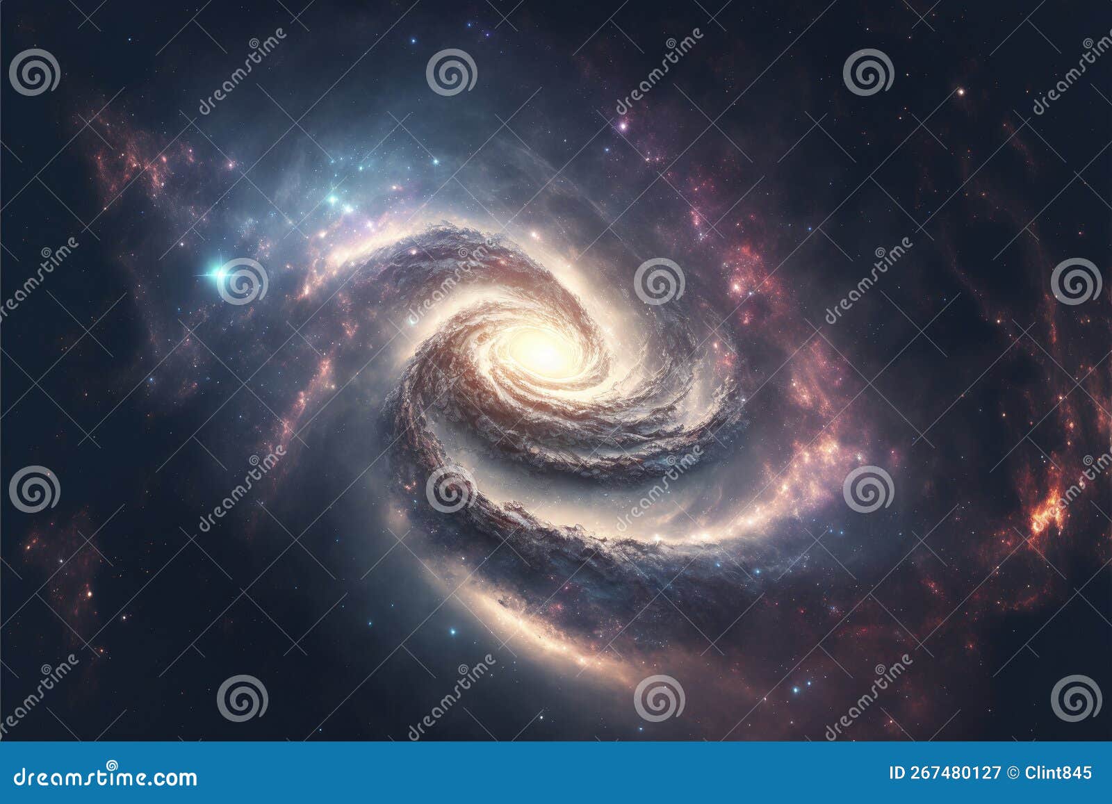 abstract universe in vibrant colors - nebula galaxy ai 