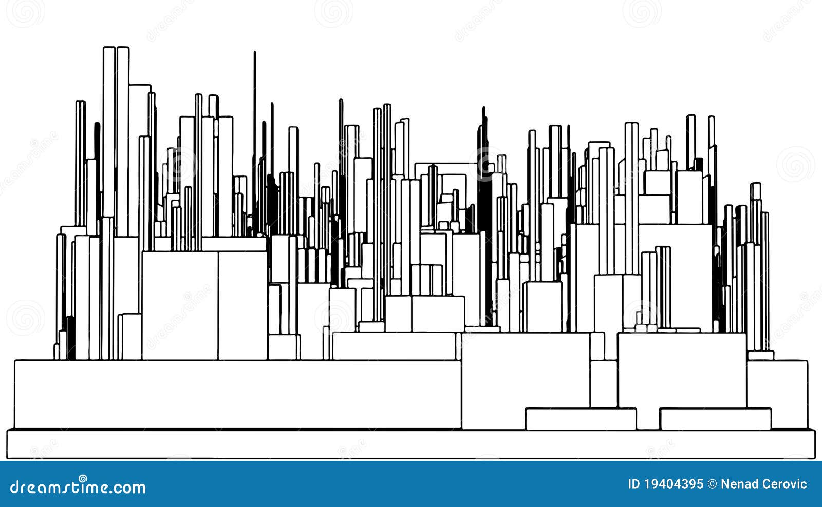 Abstract Urban City of Skyscrapers Vector 99 Stock Vector ...