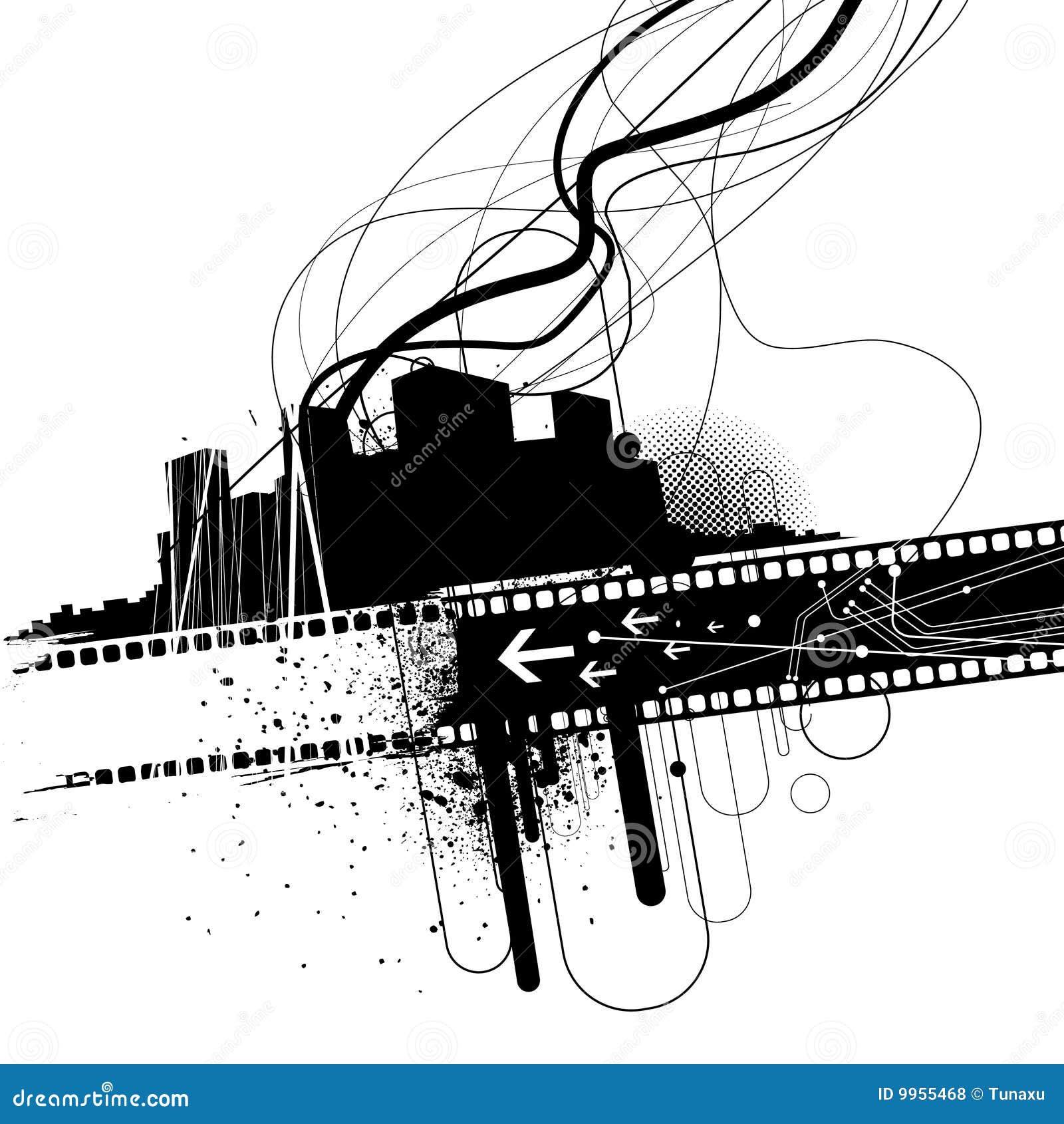 Download Abstract urban design stock vector. Illustration of clip ...