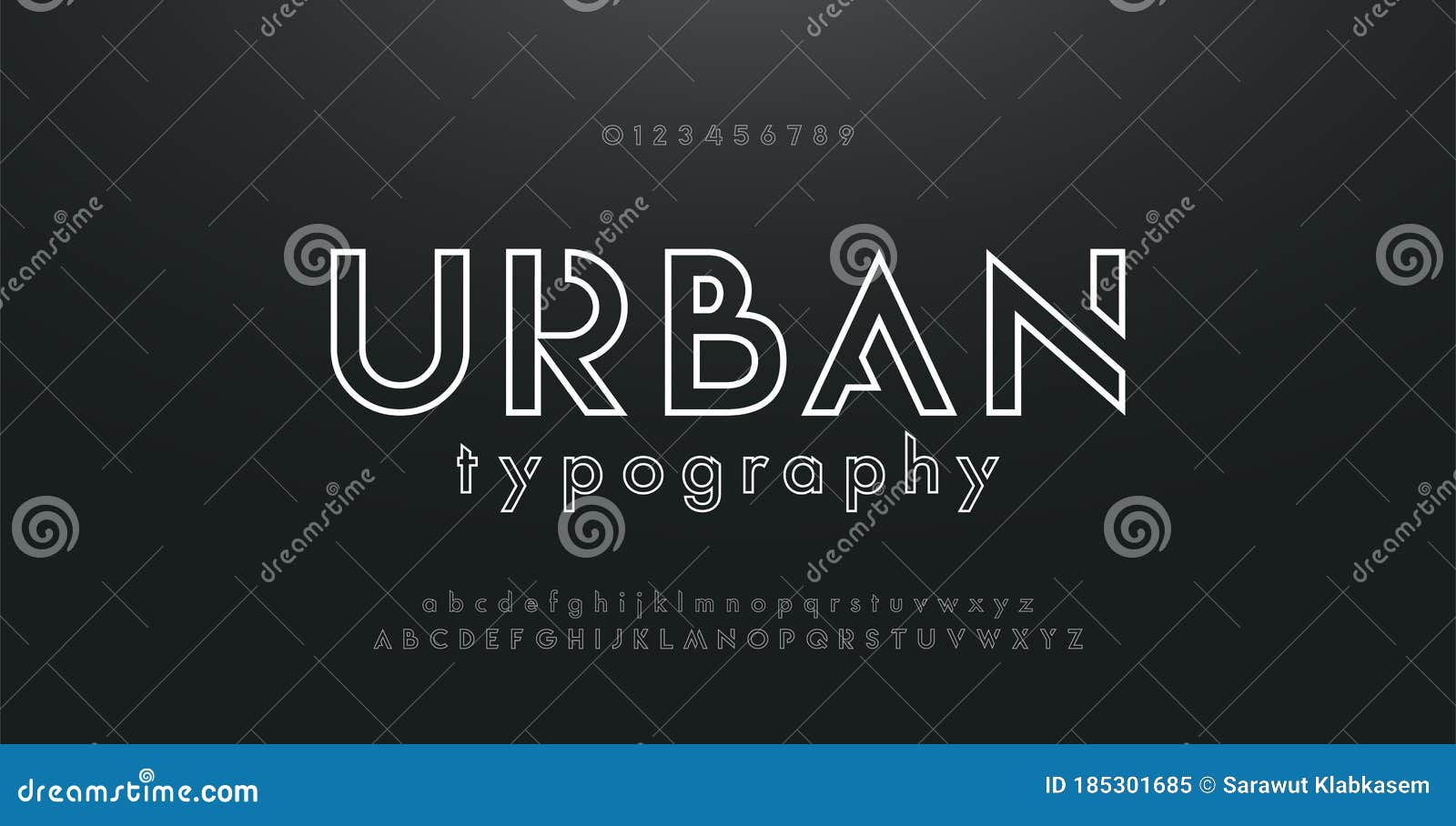 abstract urban thin line font alphabet. minimal modern fonts and numbers. typography typeface uppercase lowercase and number.