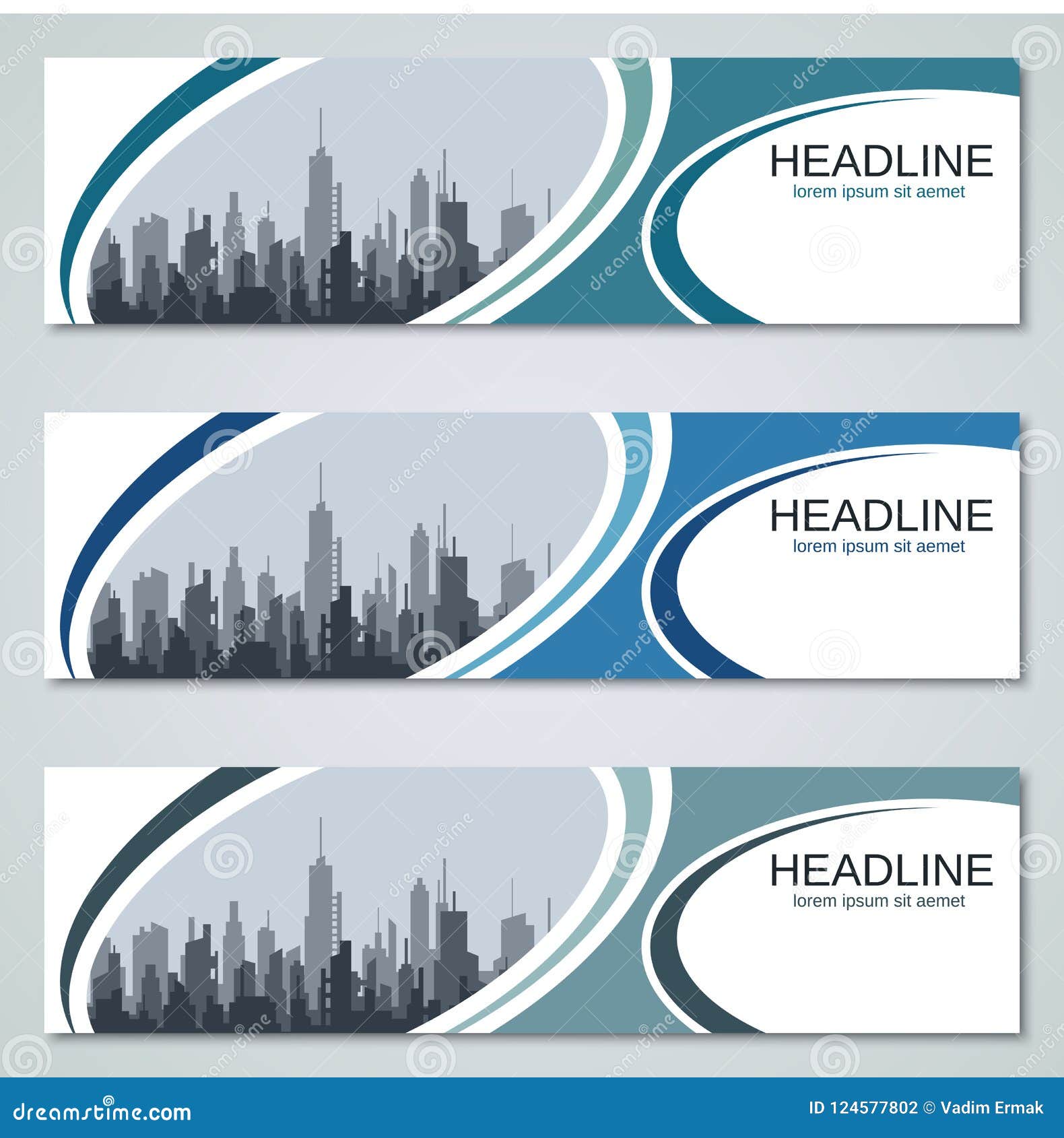abstract urbanistic banners templates