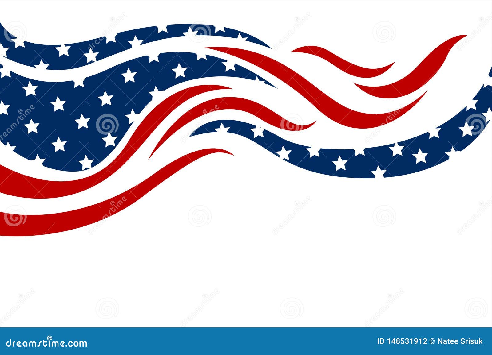 Abstract Usa Flag Background Vector Illustration Stock Vector