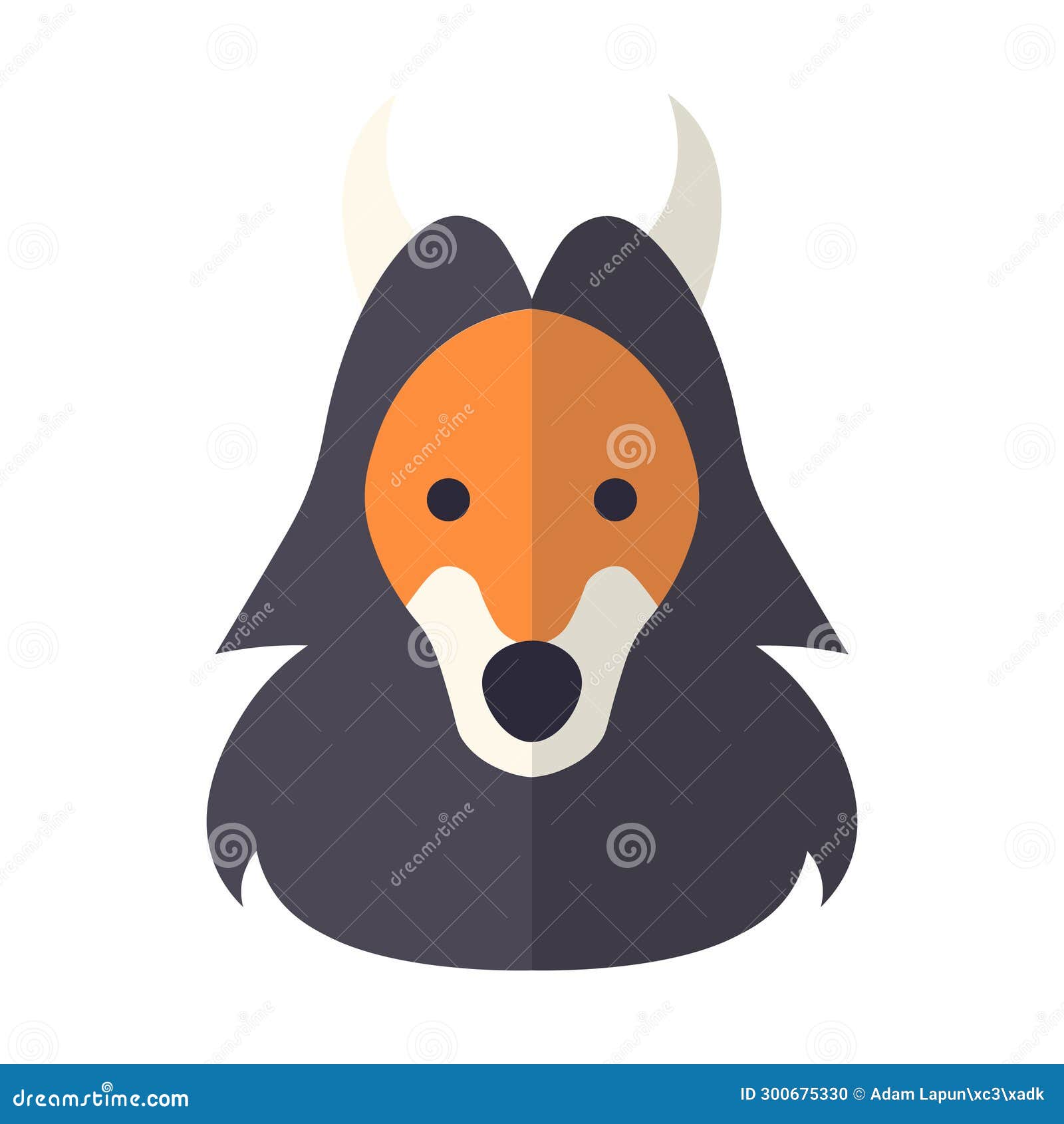 Abstract Vector Animal Icon on White Background Stock Illustration