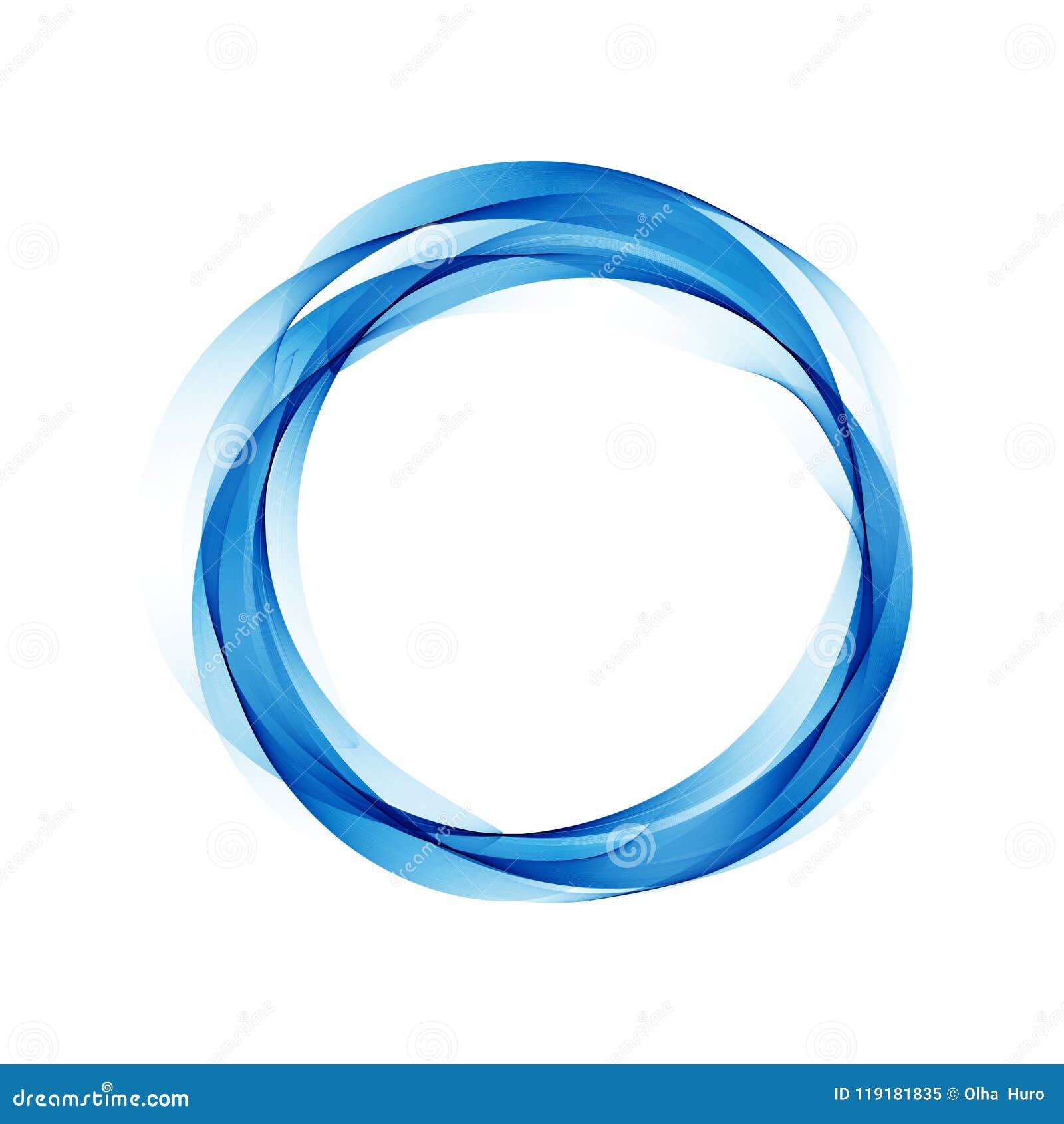 Abstract Vector Background with Blue Circles Stock Vector