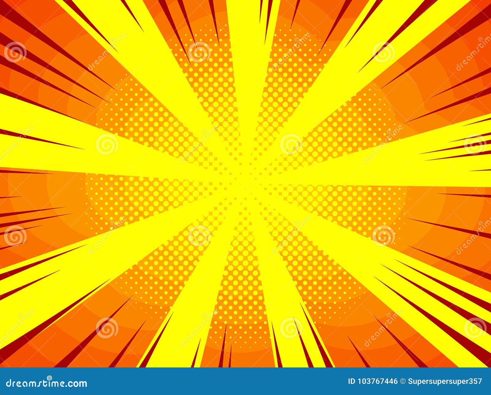 Abstract Vector Background, Comic Poster Book Style Element Stock