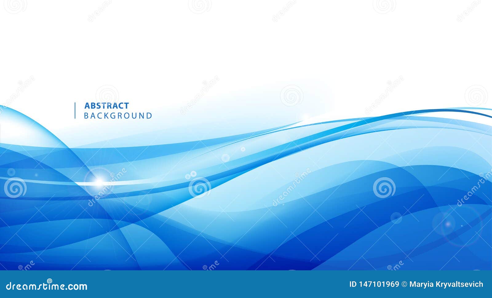 abstract  blue wavy background. graphic  template for brochure, website, mobile app, leaflet. water, stream