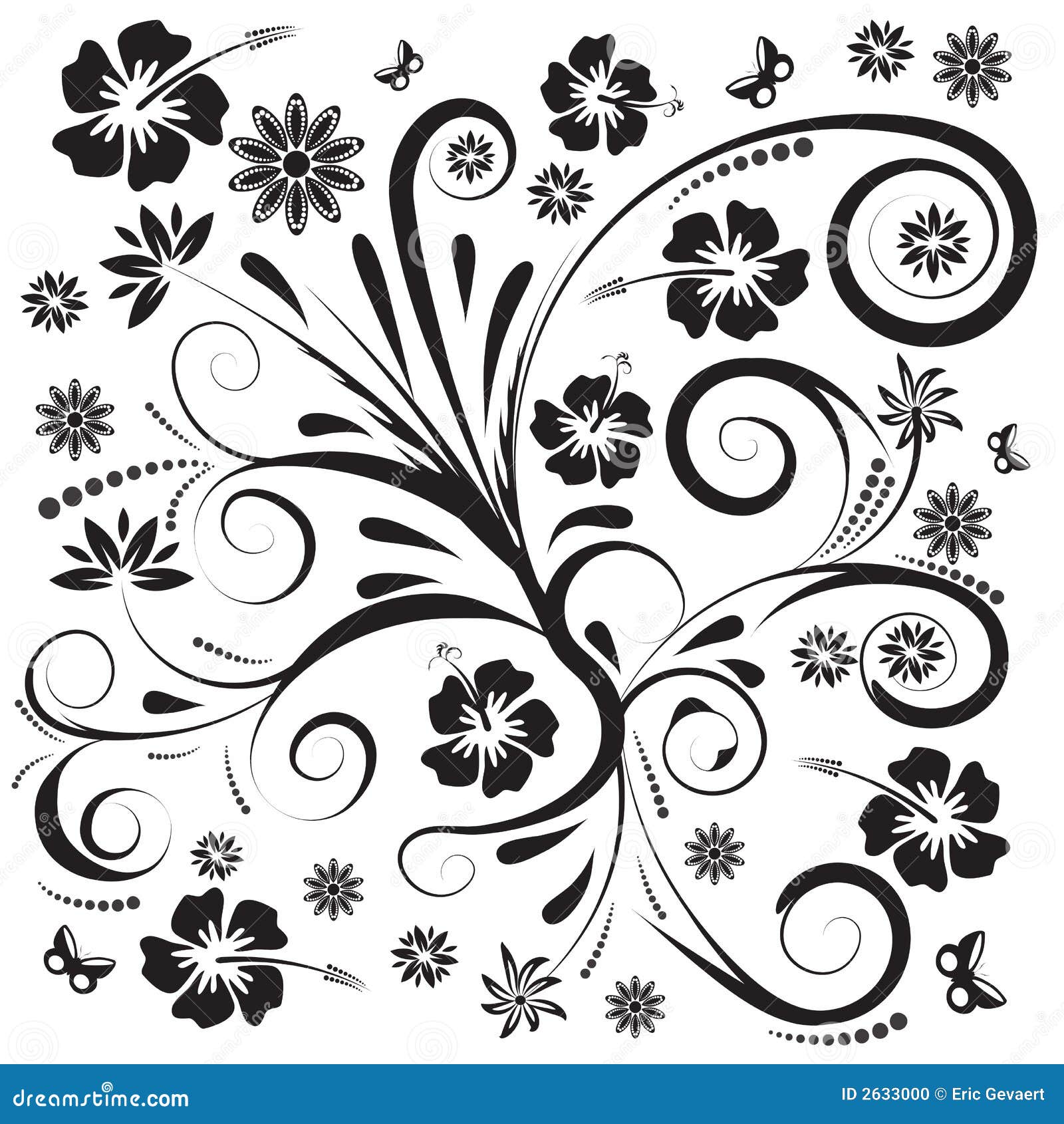 Download Abstract Vector Floral Design Stock Vector - Illustration of element, retro: 2633000