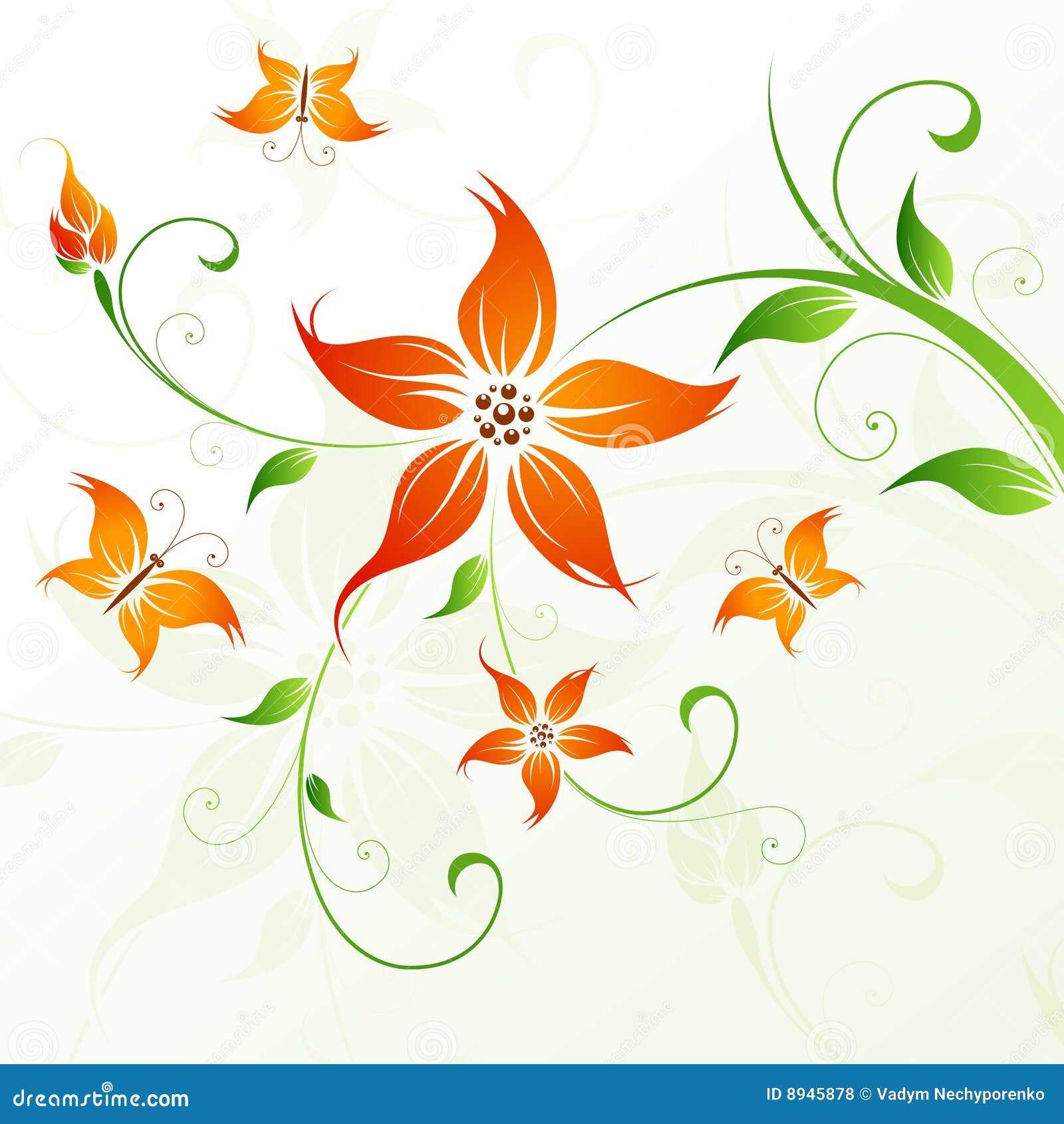 Seamless Floral Background Vector - Download Free Vector ...